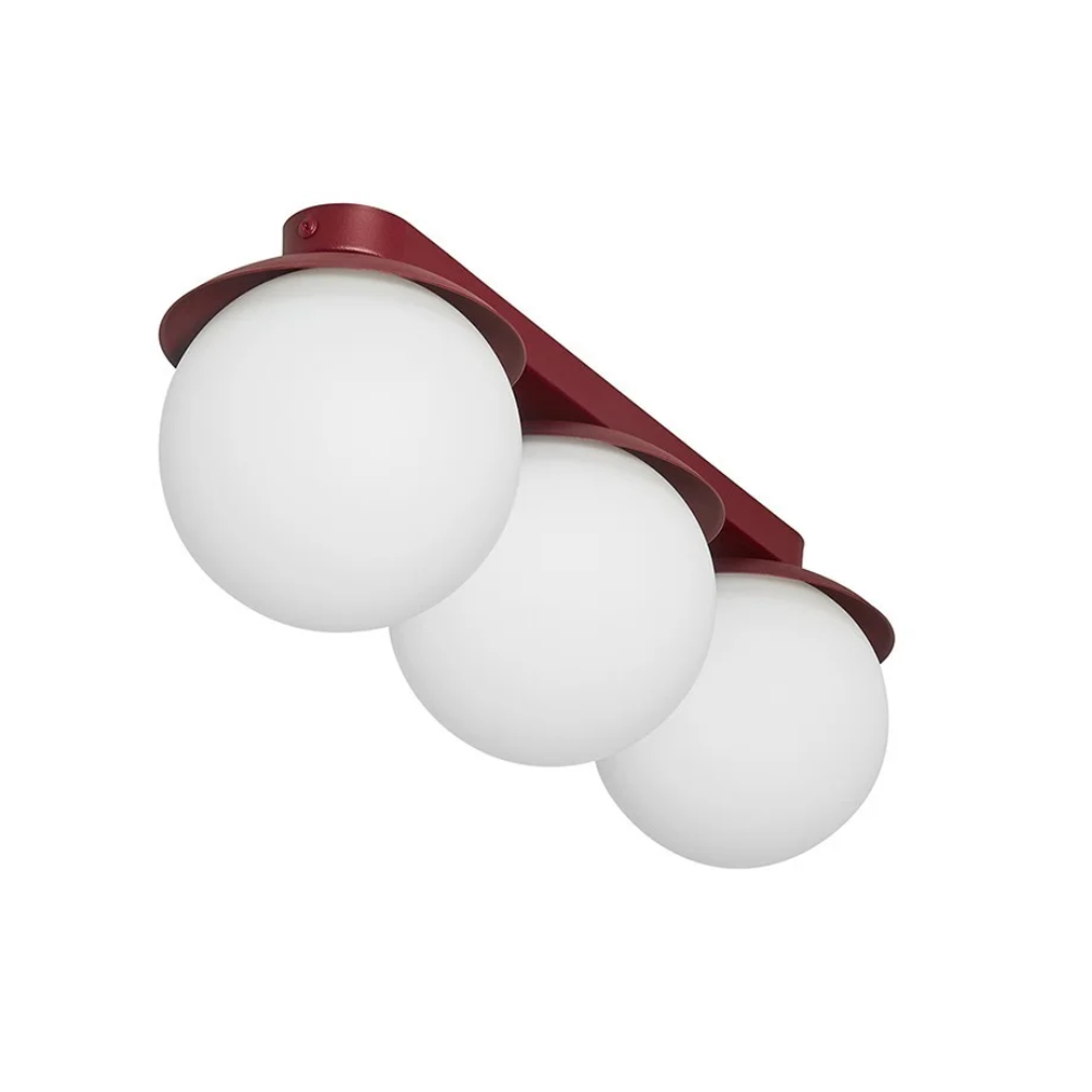 Lampa sufitowa KUUL TRIO burgundowy