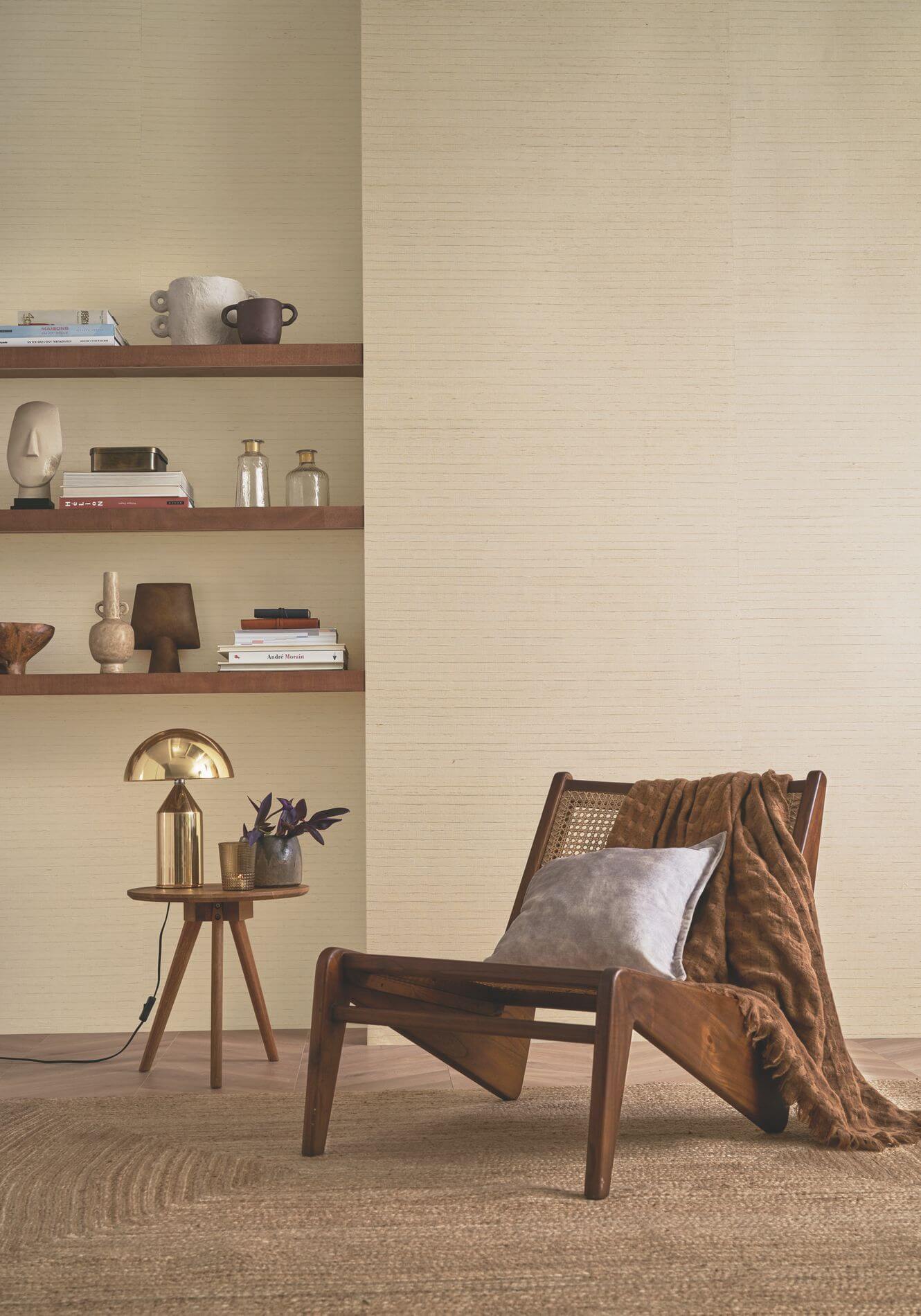 Tapeta strukturalna naturalna imitująca liście agawy STRIATA - ANTHRACITE/SILVER antracytowy ze srebrnym