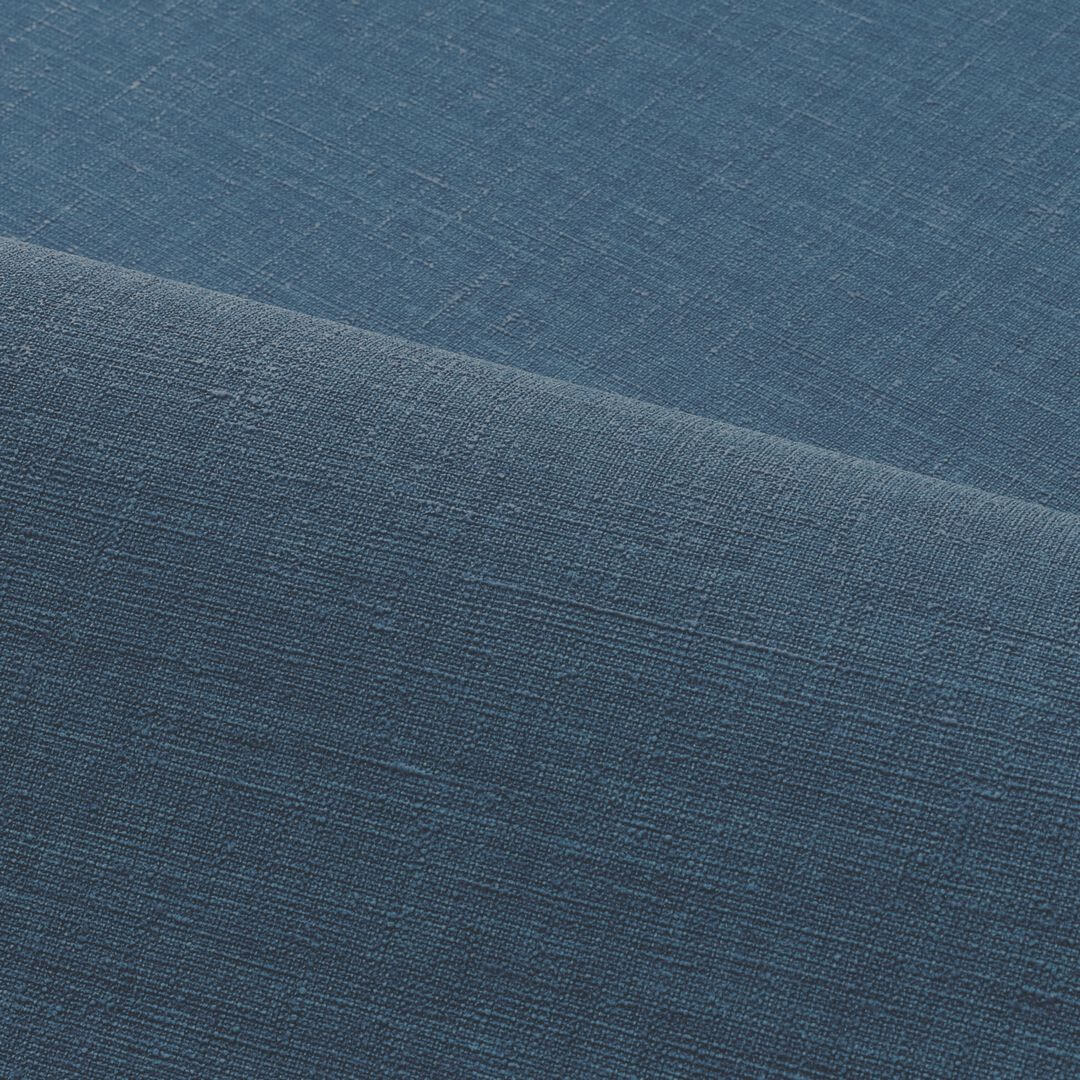 Structural wallpaper resembling linen canvas SHINOK - BLEU NUIT navy blue