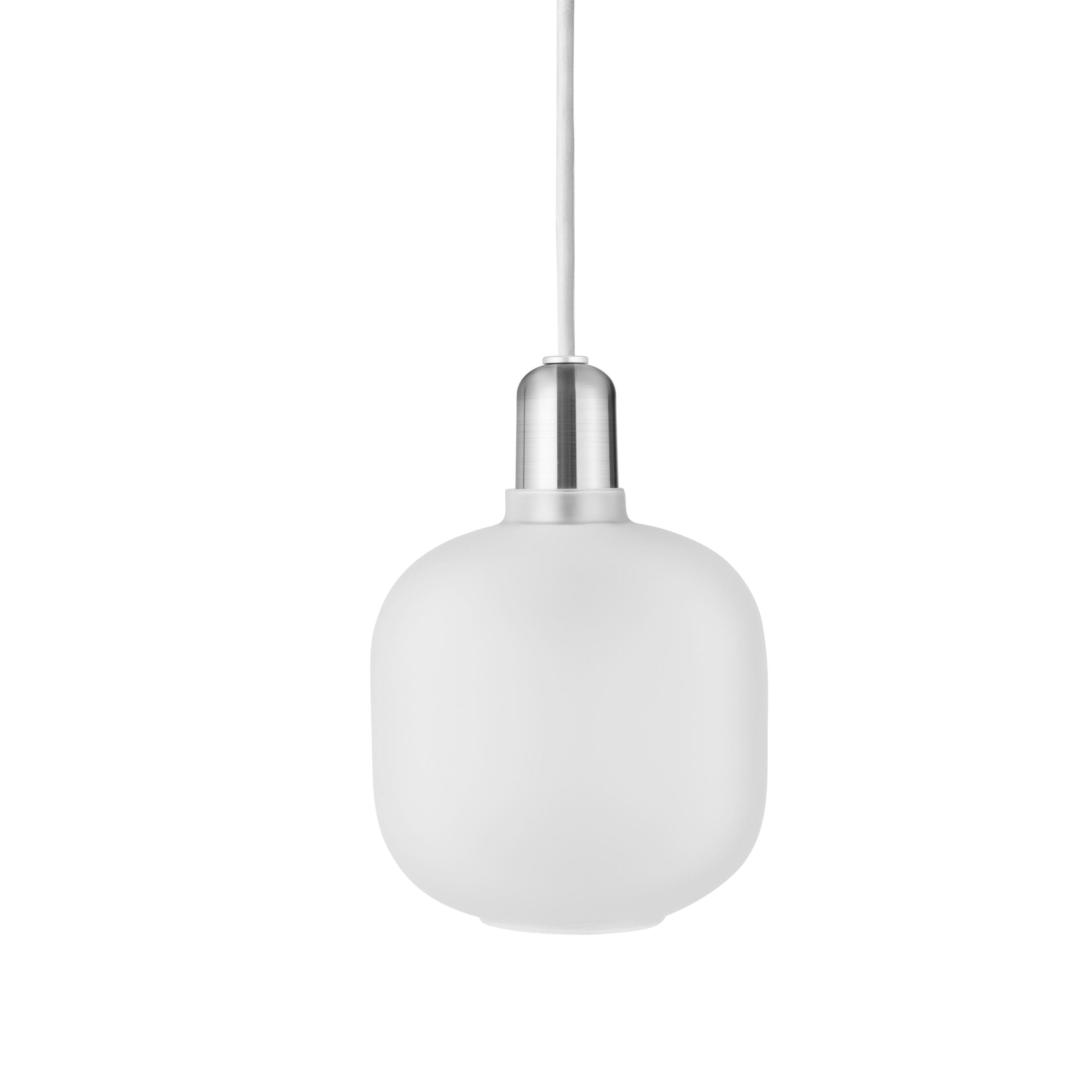 AMP Pendelleuchte Mattglas mit Silberfinish