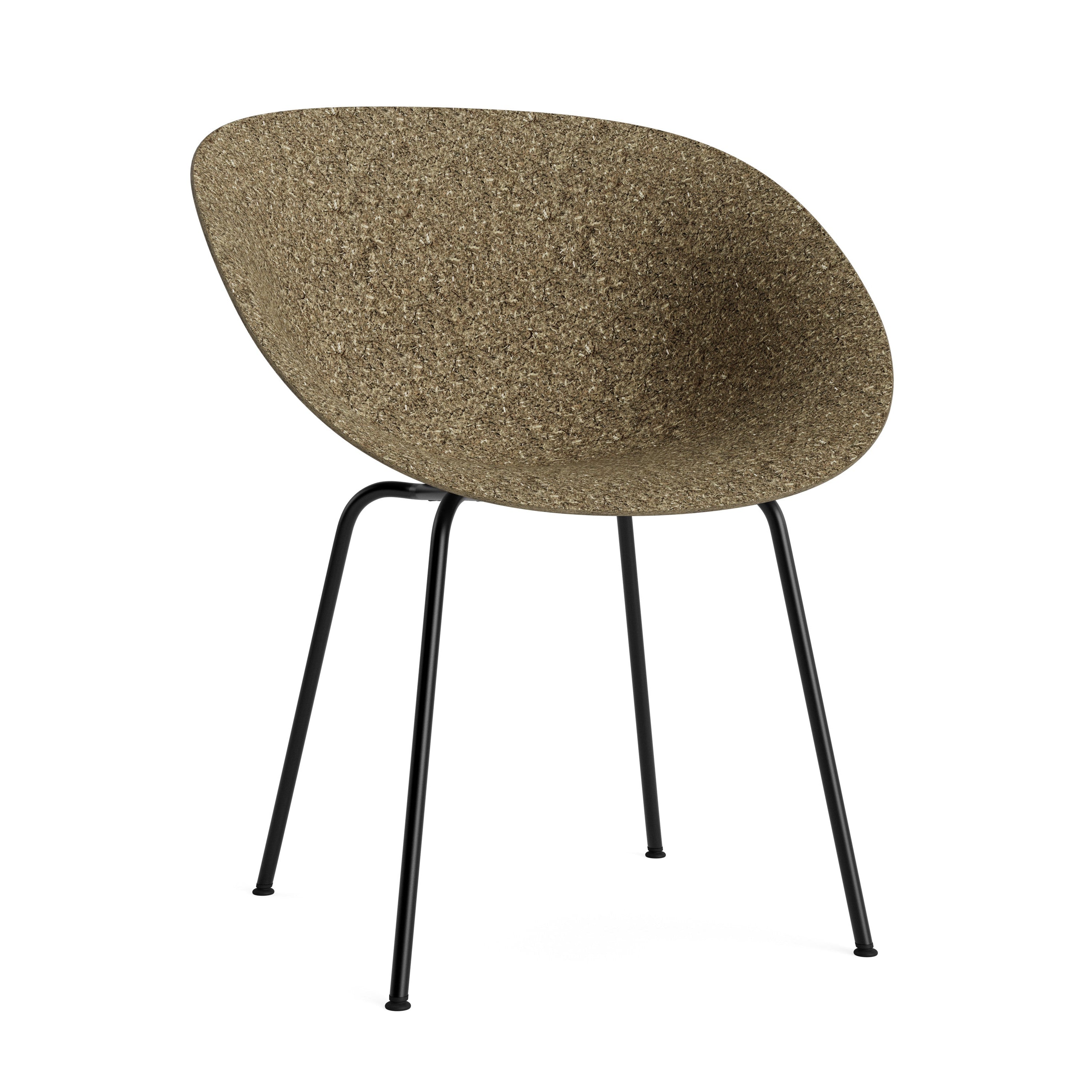 Armchair Green Mat chair with a black base