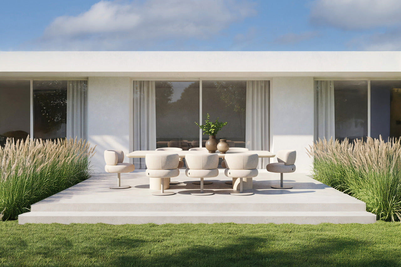 Drehstuhl für den Außenbereich MASON grau-beige