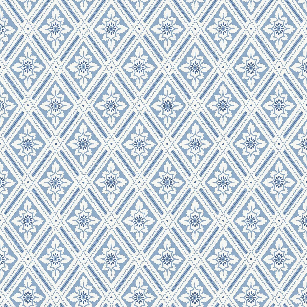 Non-woven paper wallpaper with geometric pattern ESTER blue