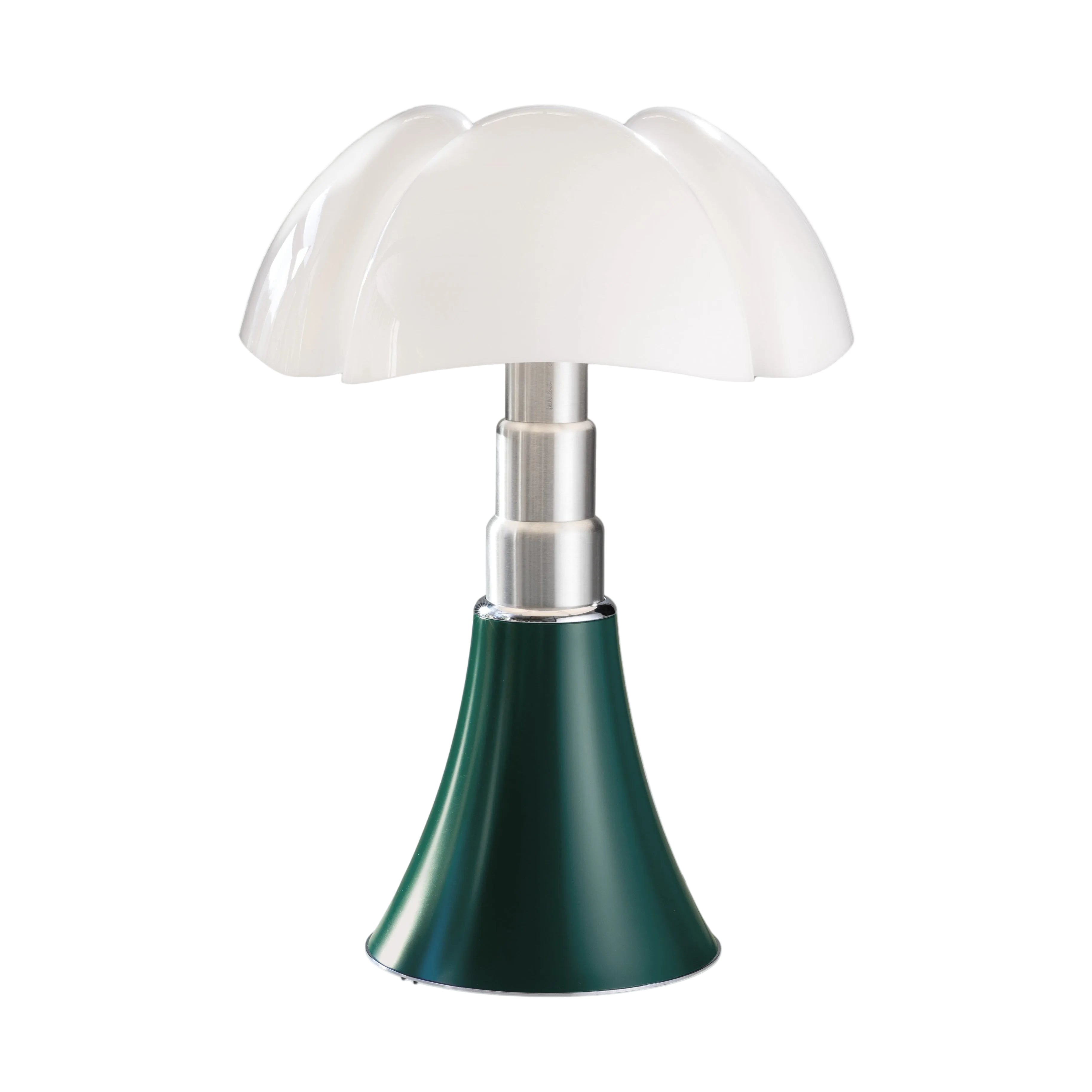Pipistrello Medium Table Lamp with Opal Shade and Dark Green Base