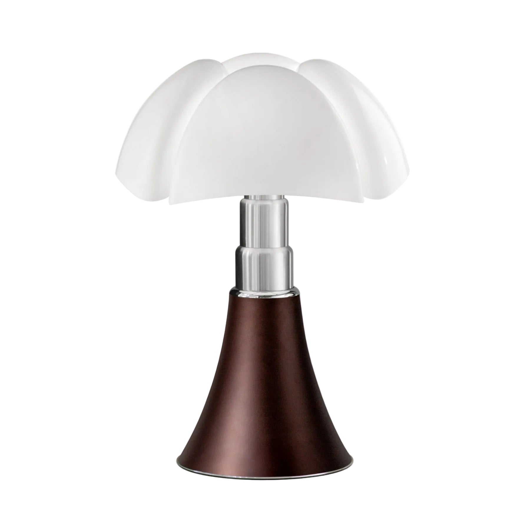 PIPISTRELLO MEDIUM Table Lamp with Opal Shade and Brown Matte Base