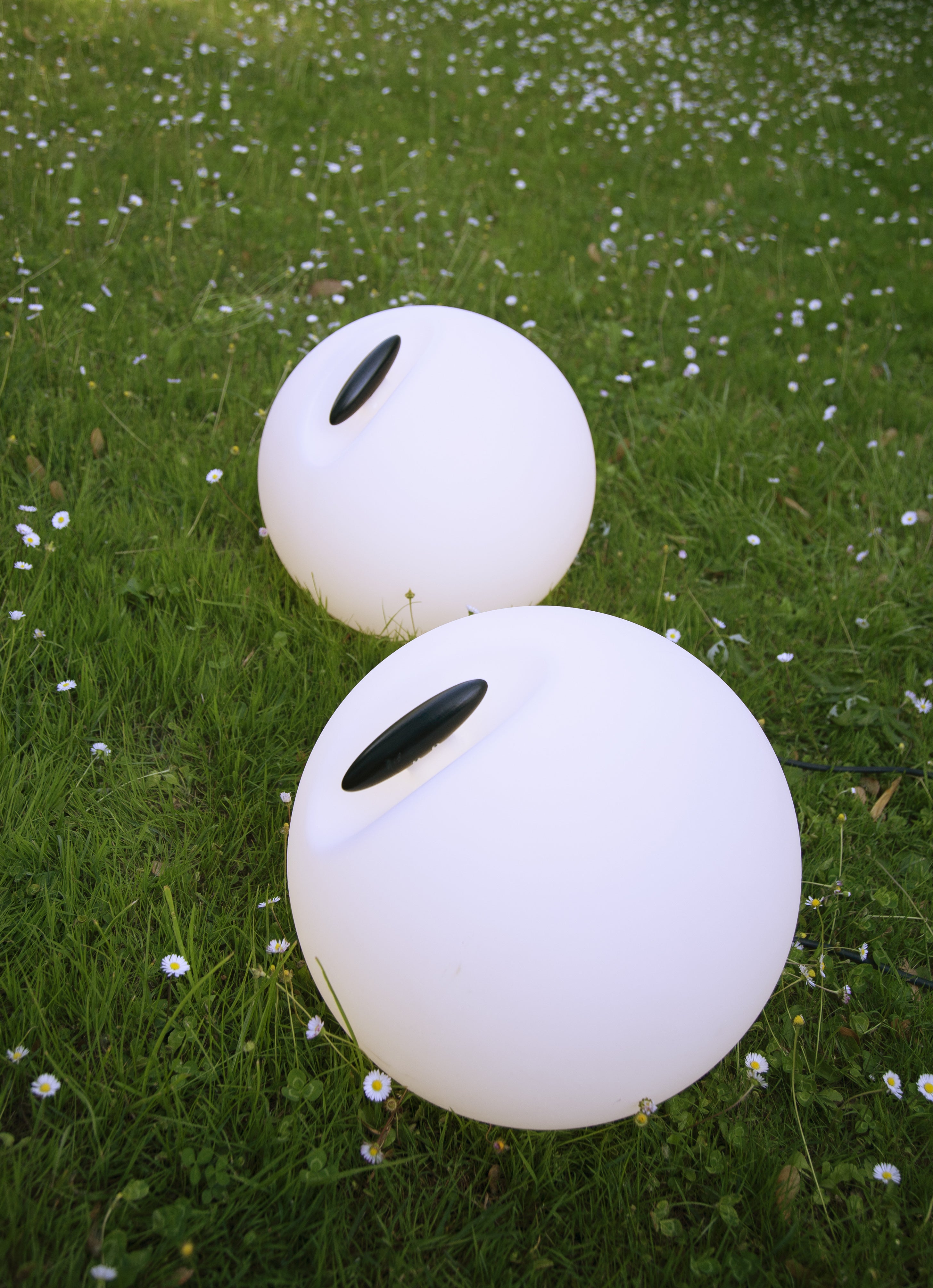 Lampa podłogowa zewnętrzna BOWL biały