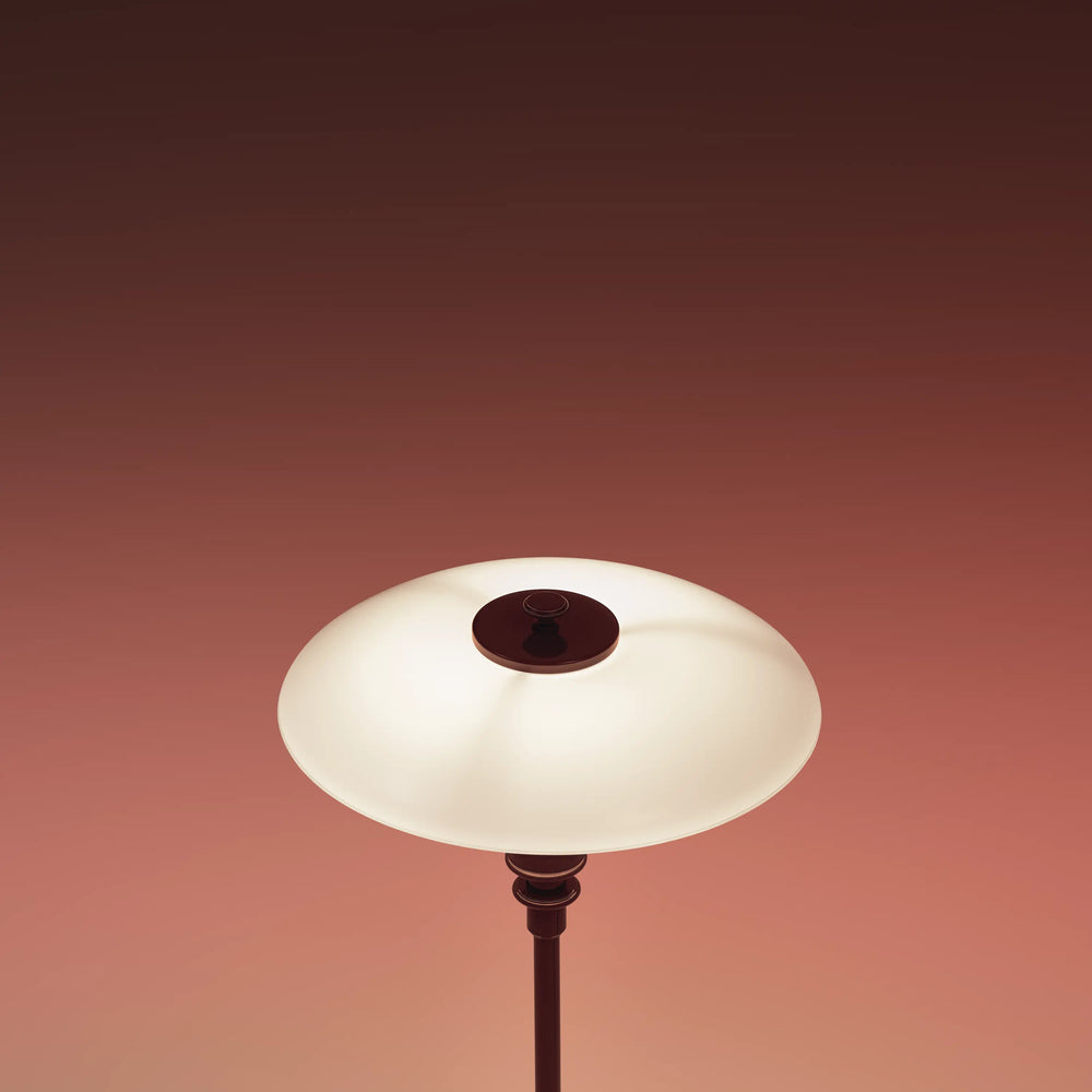 Lampa stołowa PH 2/1 biały z bordową podstawą
