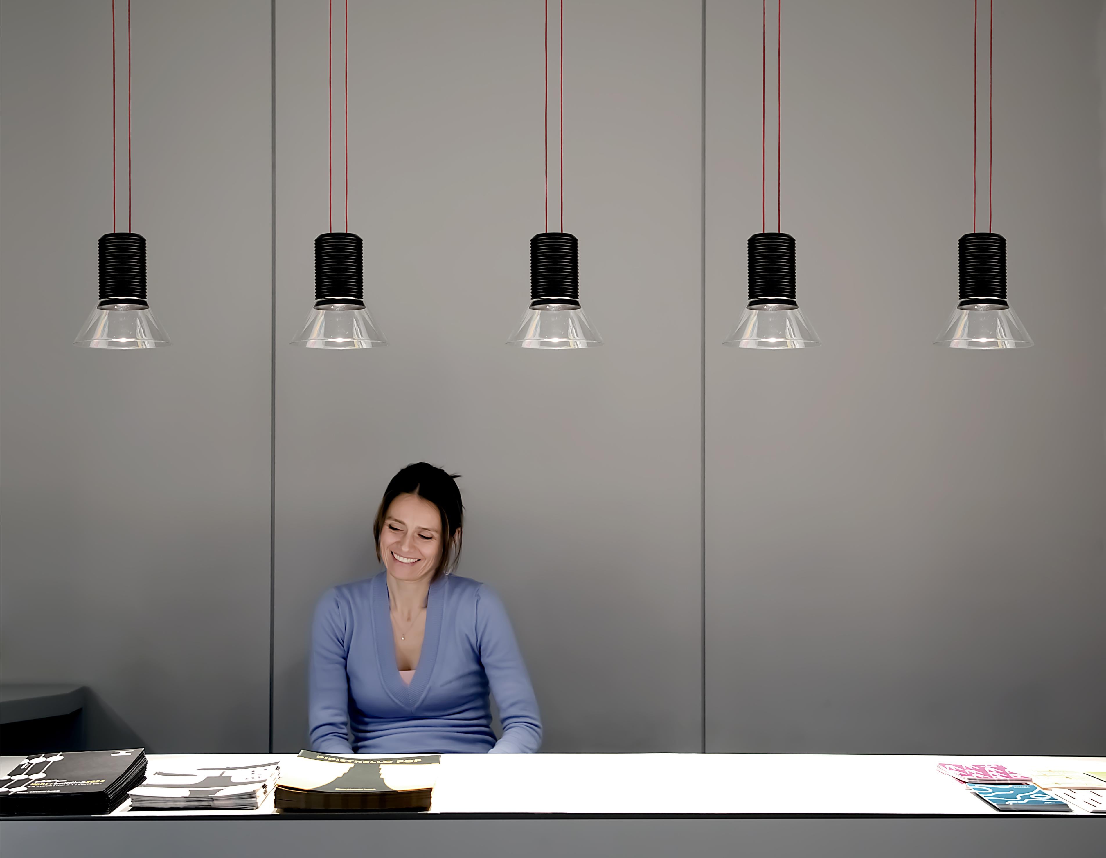 Lampa sufitowa DIA transparentny z matowymi szarymi elementami