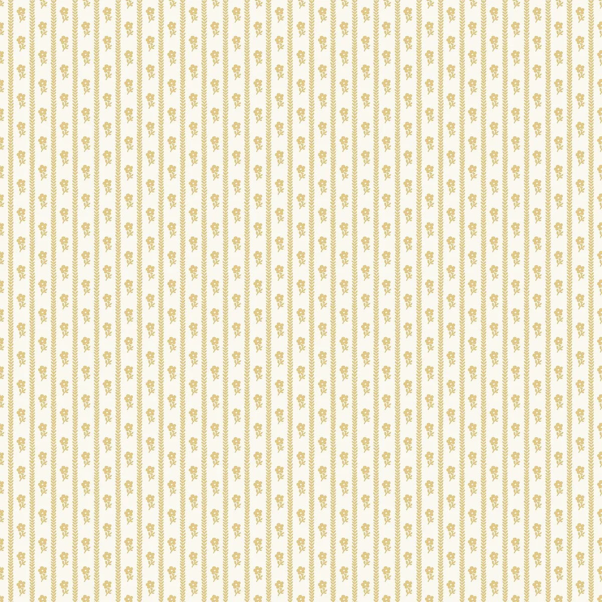 Tapete mit Pflanzenmotiv LILLA LYCKAN in Weiß mit Gelb