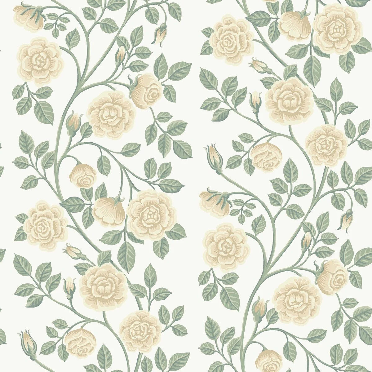 ELSA White and Yellow Floral Pattern Wallpaper