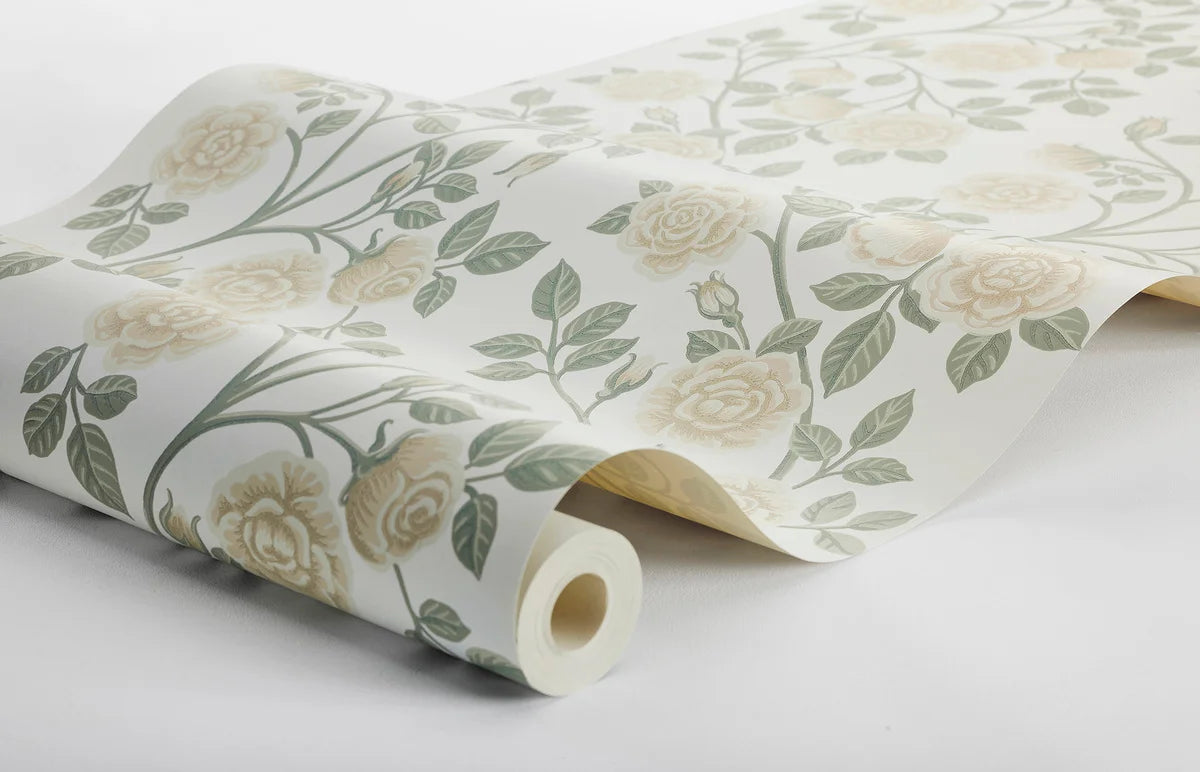 ELSA White and Yellow Floral Pattern Wallpaper