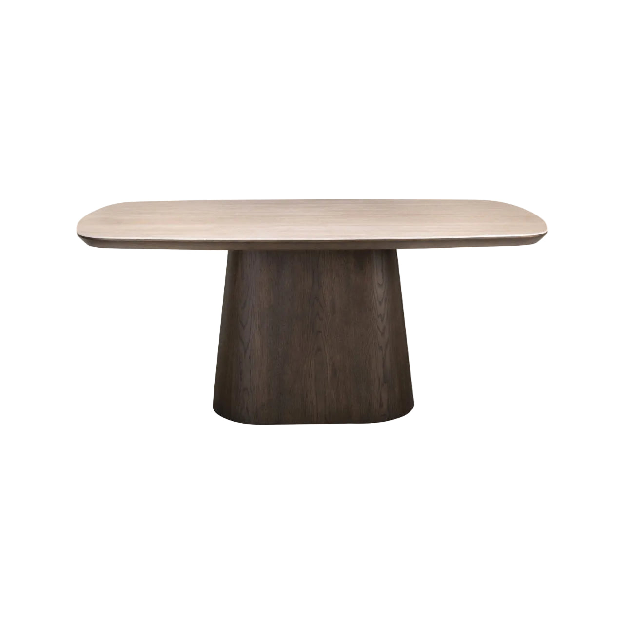 Ovaler Tisch RITZ beige Keramik mit Holzgestell