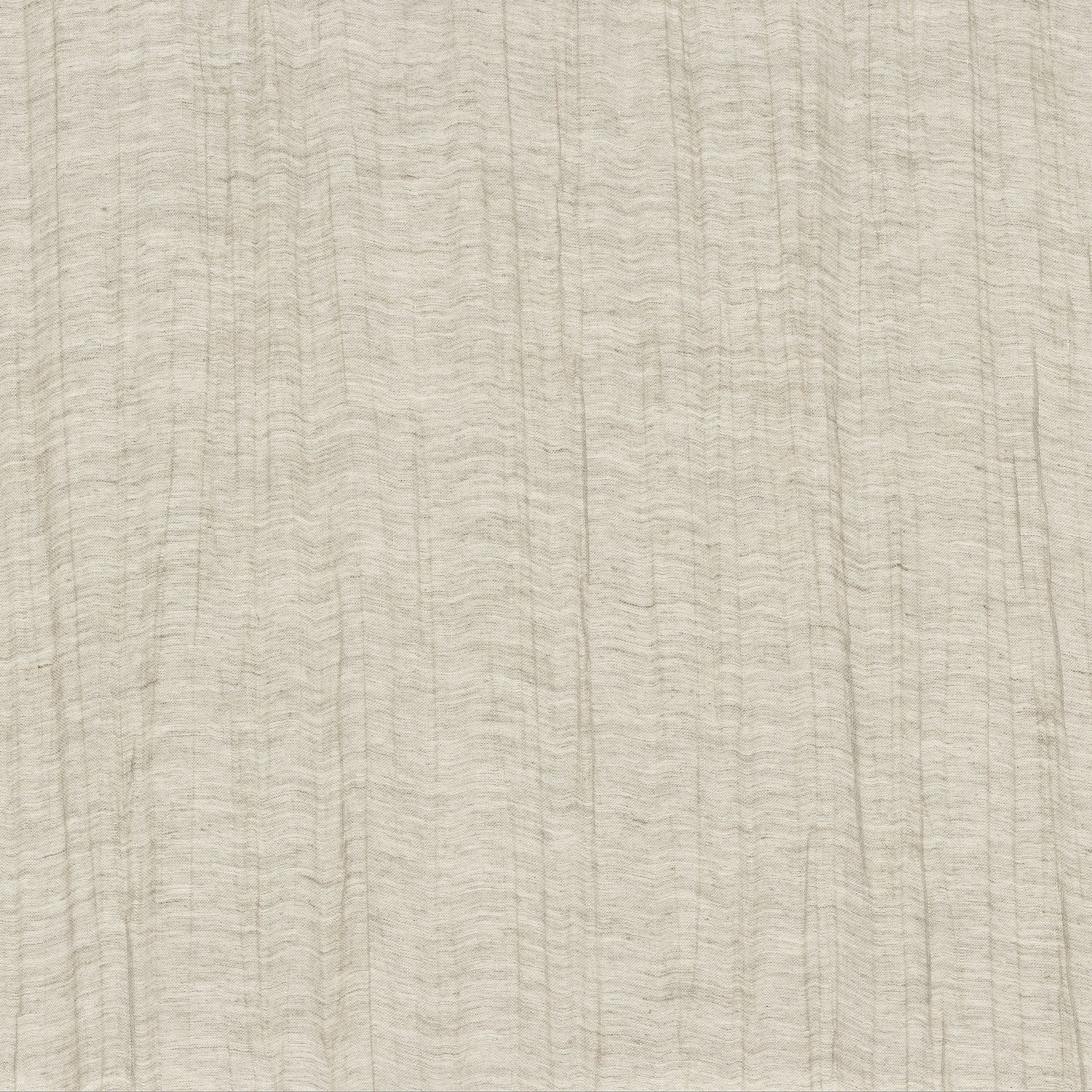 Textile wallpaper with a pleated structure LINON - FLAX WHITE broken white