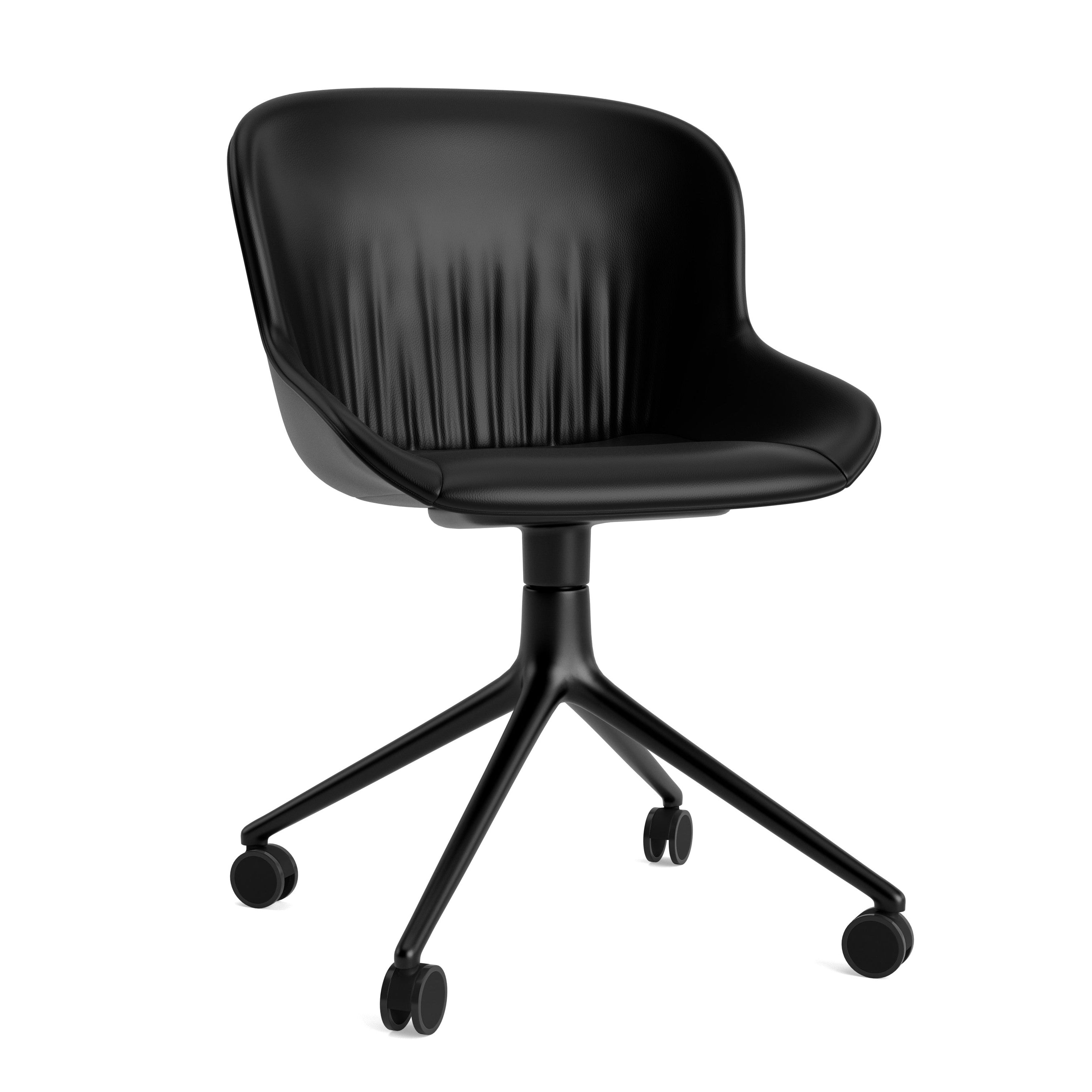 Krzesło biurowe tapicerowane HYG COMFORT 4W z czarną podstawą