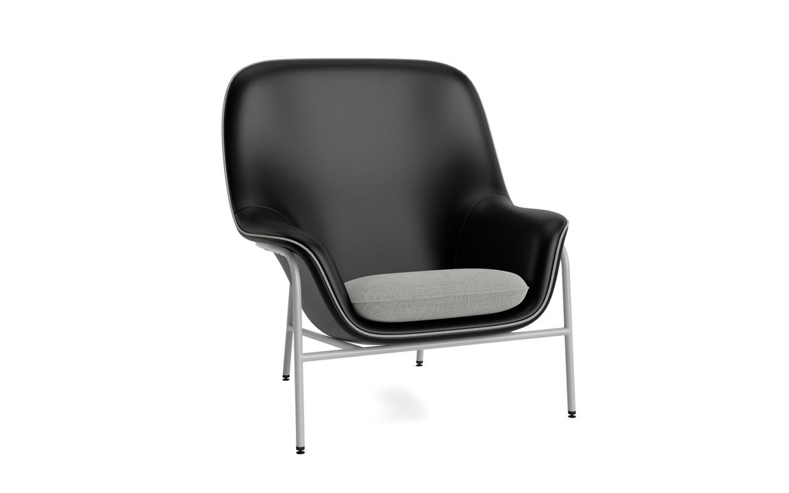 Fotel DRAPE HIGH z szarą metalową podstawą
