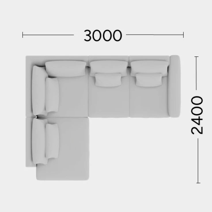 Modularer linker Ecksofa NOOR personalisierbar