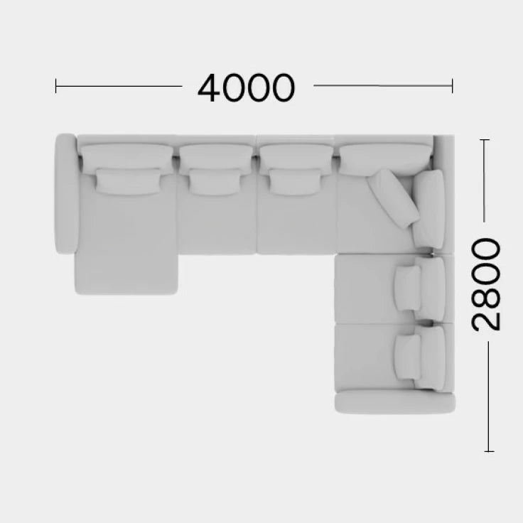 Modularer linker Ecksofa NOOR personalisierbar