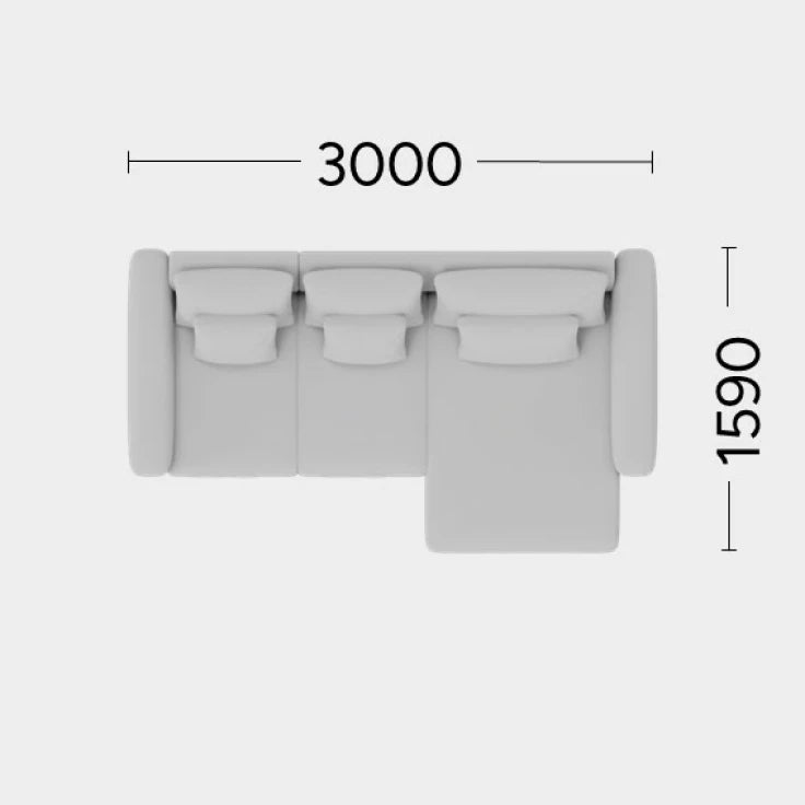Modularer rechter Ecksofa NOOR personalisierbar