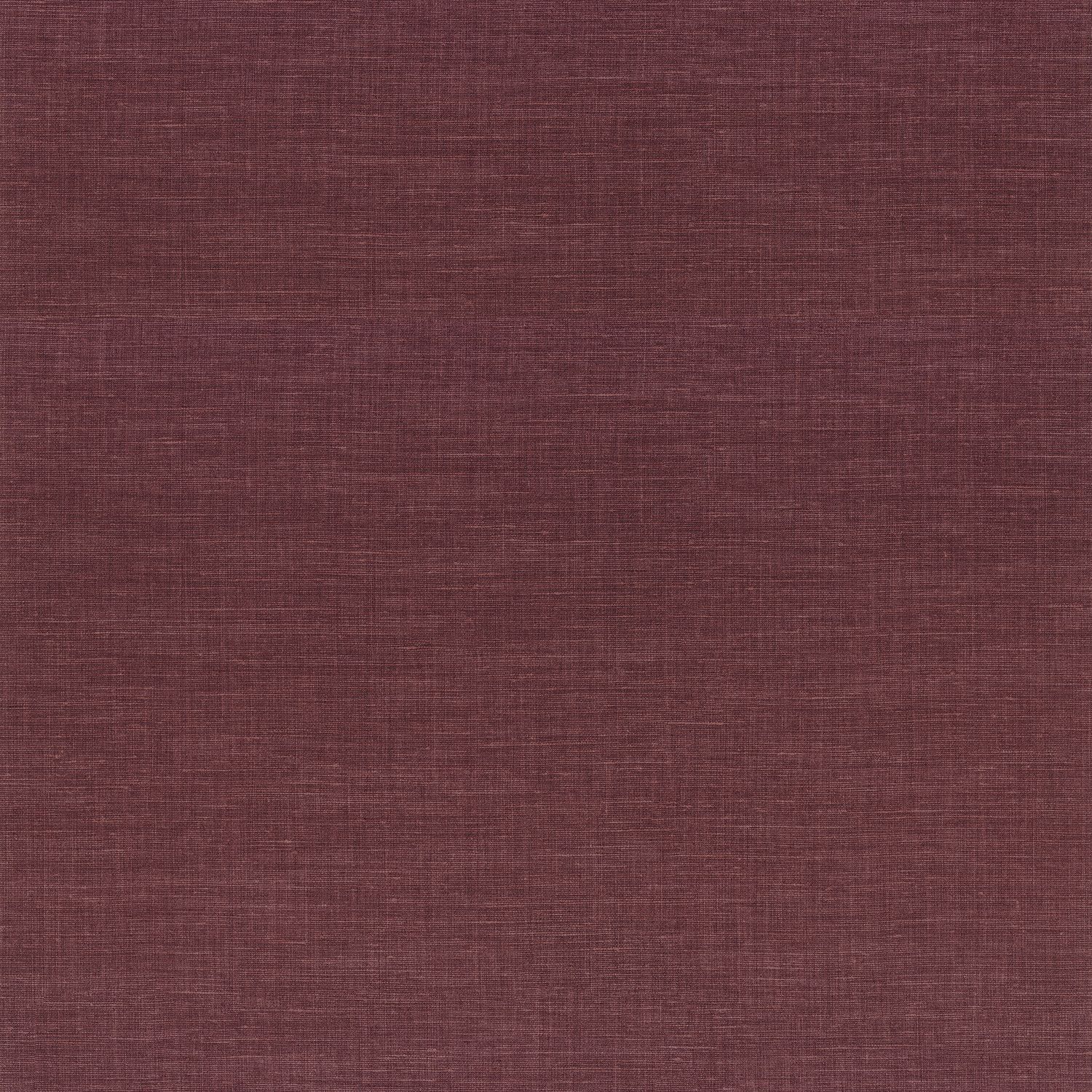 Tapeta strukturalna imitująca lniane płótno SHINOK - POURPRE purpurowy