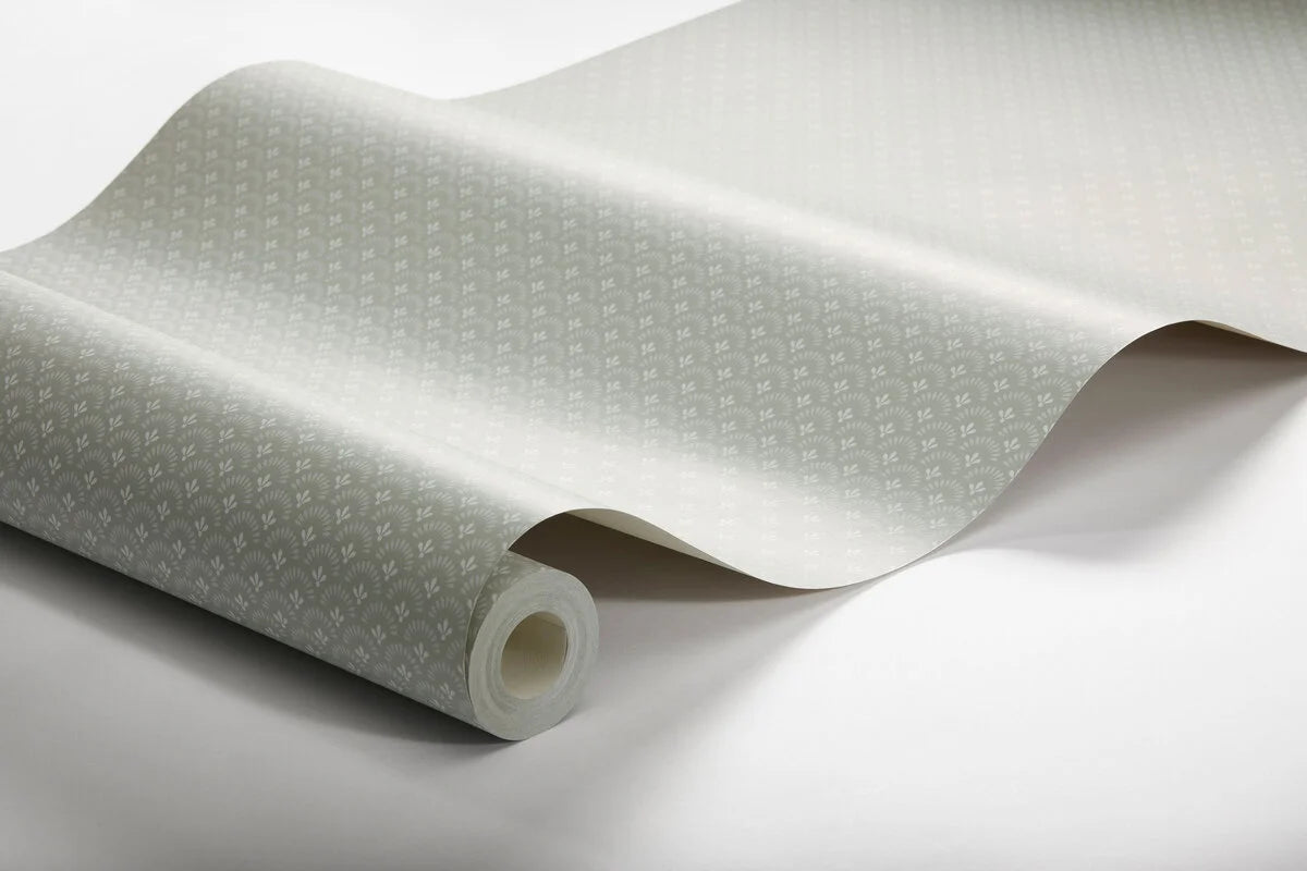 Tapeta geometryczna z motywem kwiatów DAISY zielony