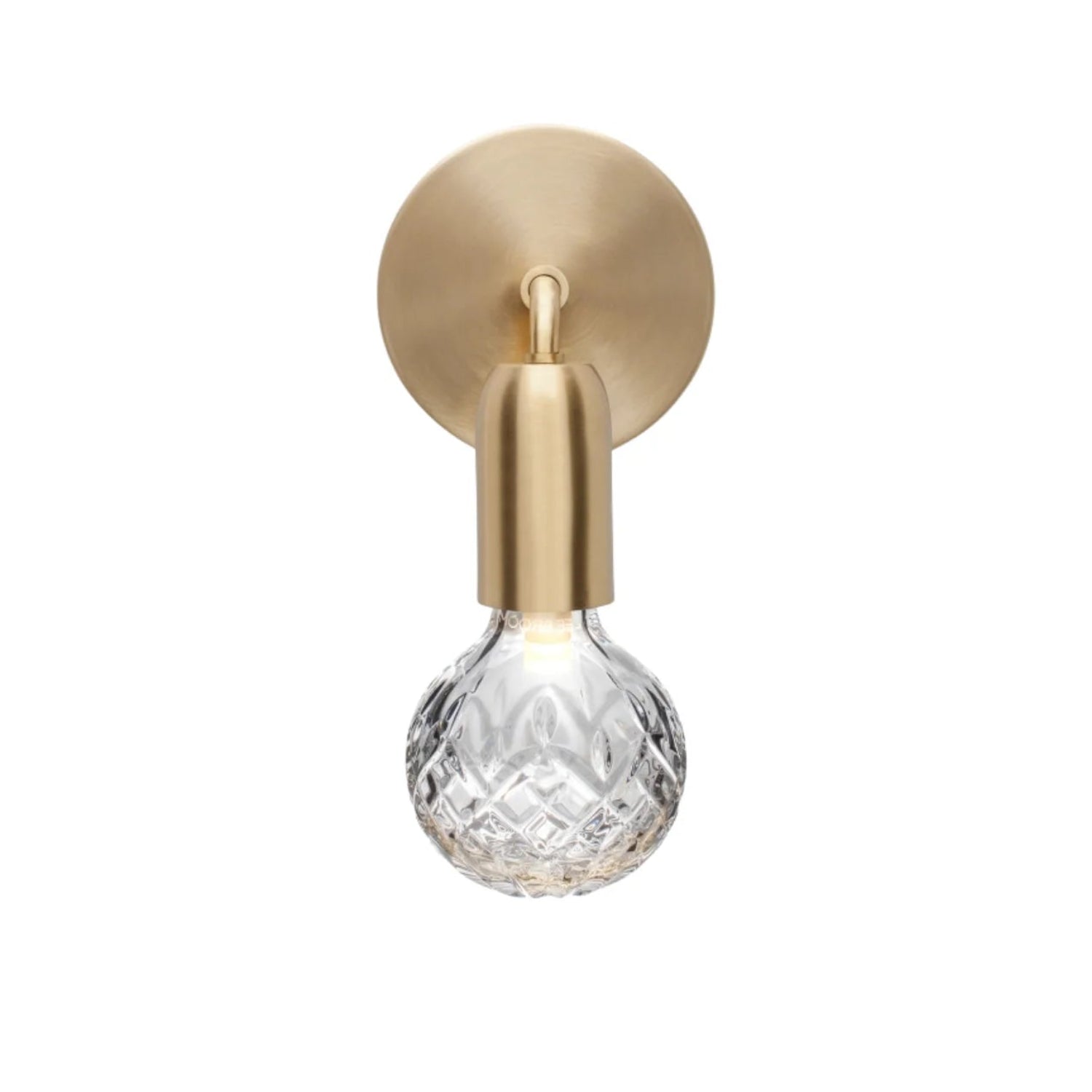 Lampa ścienna CRYSTAL BULB szkło kryształowe z mosiężnym wykończeniem