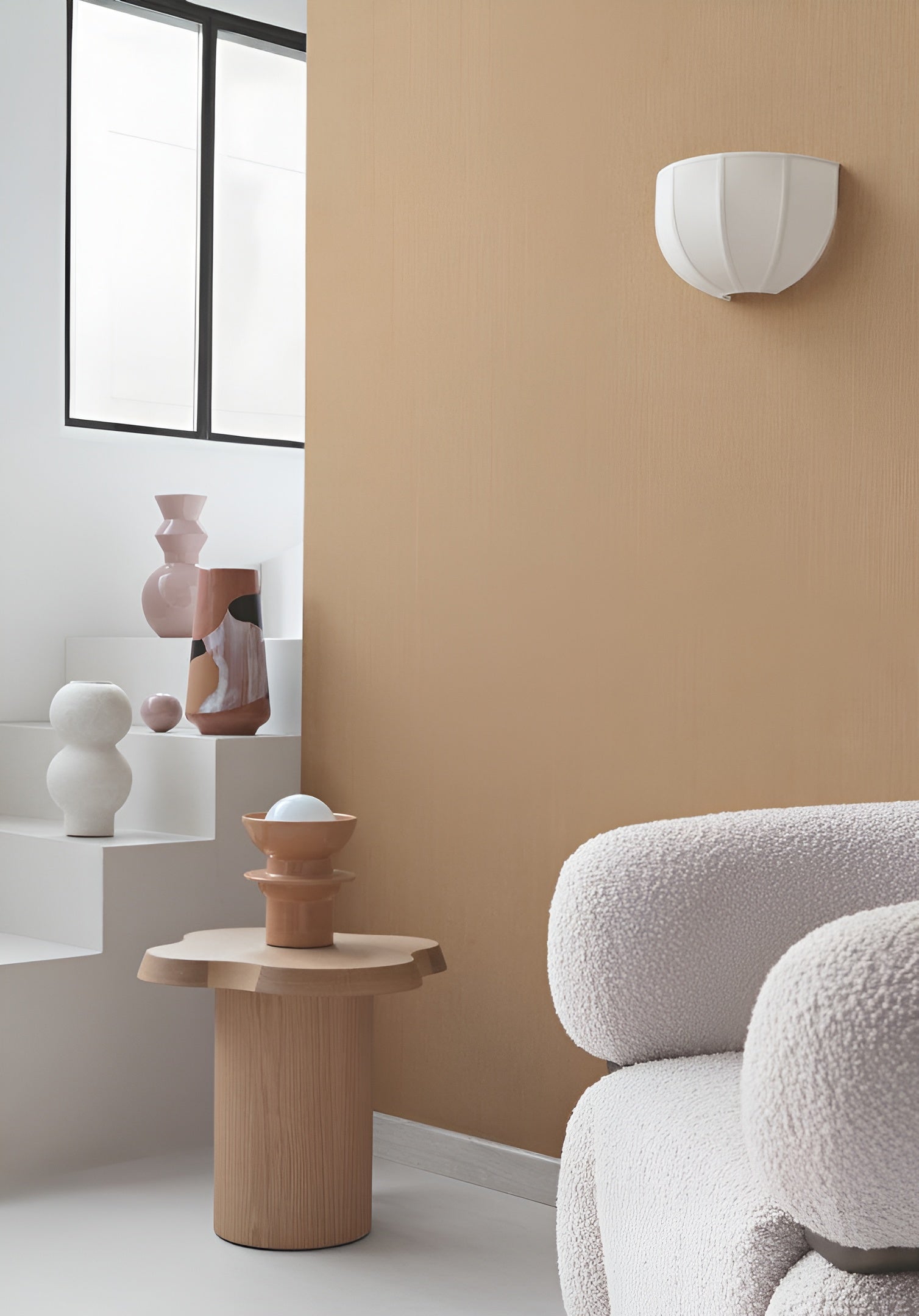 Linen textile wallpaper LINORA - OPALINE light green