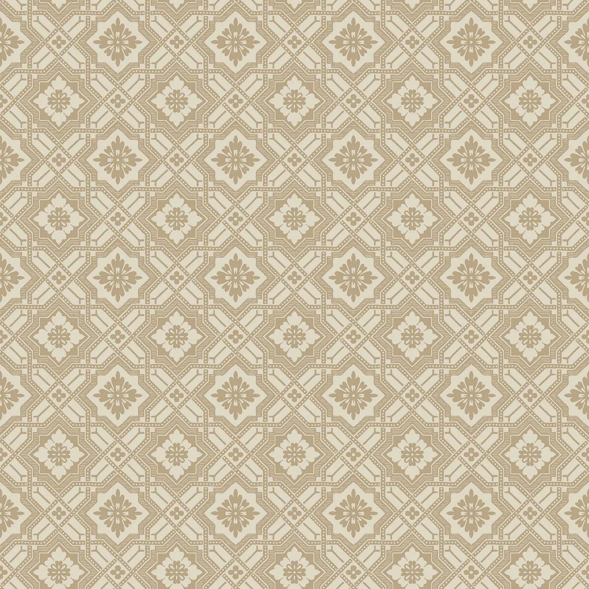 Vlies-Tapete mit geometrischem Muster FRIEDRICH gold-beige