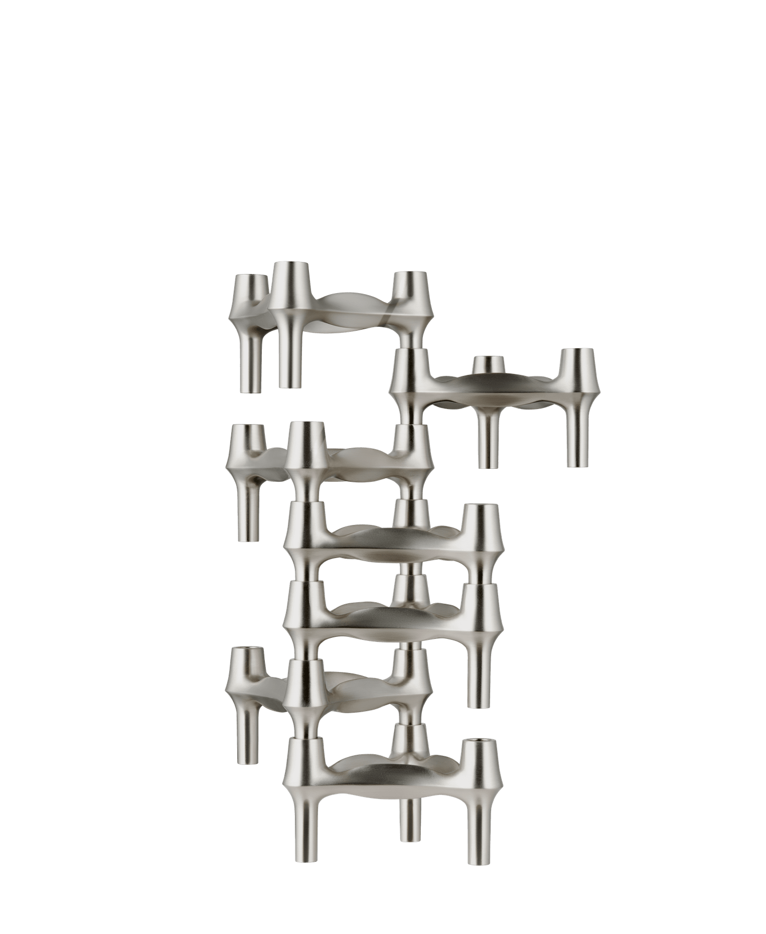 Świecznik BMF szczotkowany chrom