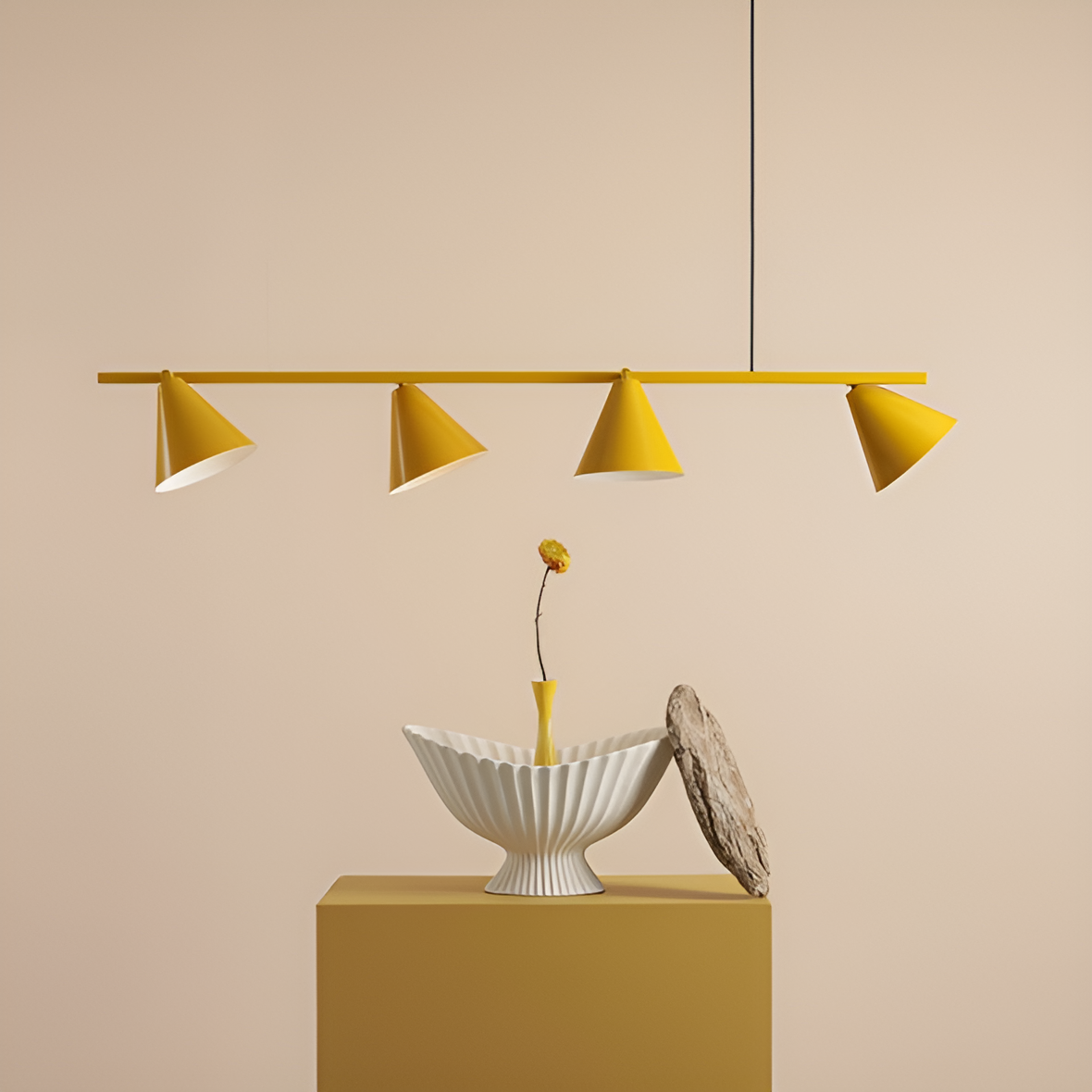 Lampa wisząca FORM QUATRO musztardowy
