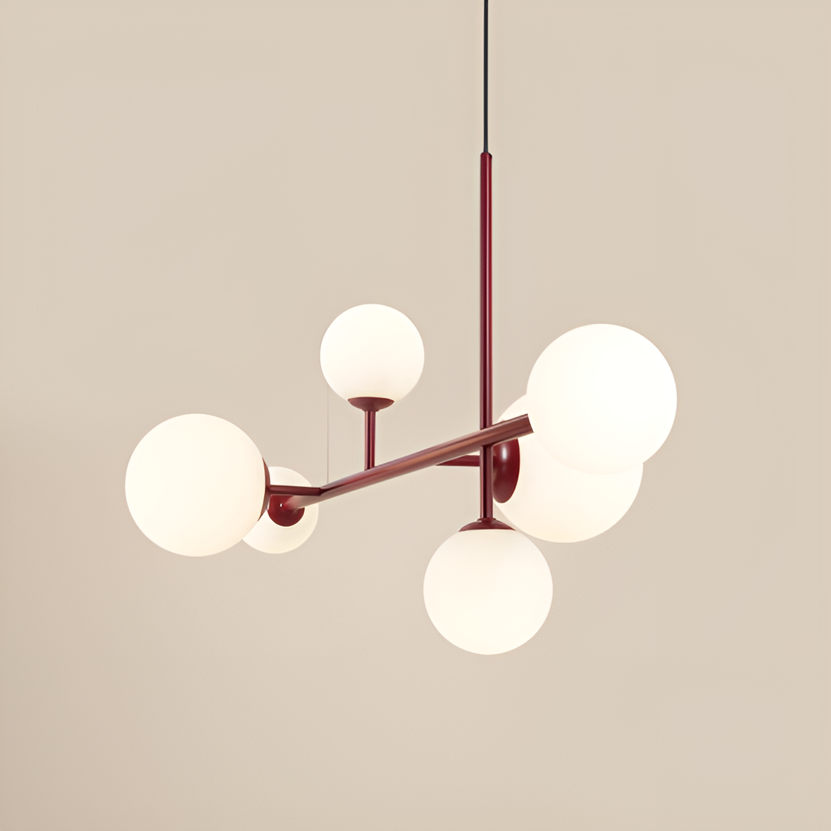 Lampa wisząca DIONE HEXA czerwony