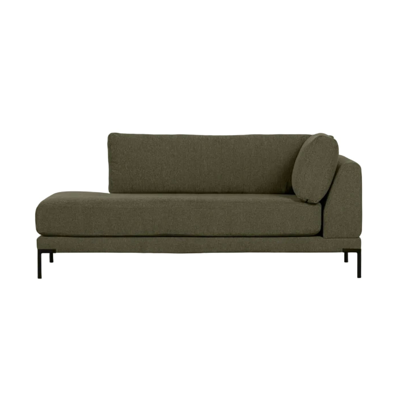 Right-facing chaise longue COUPLE dark green
