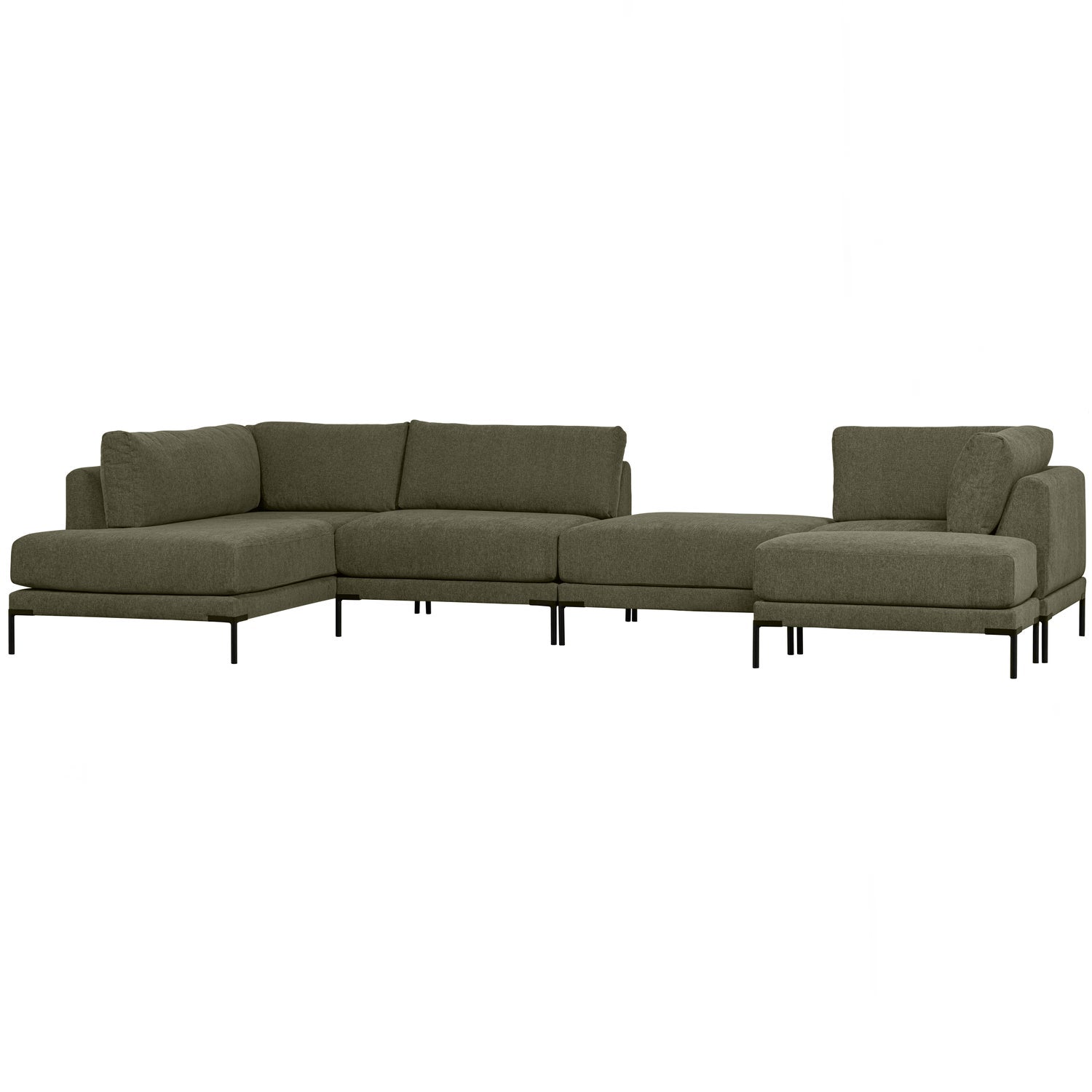 Right-facing chaise longue COUPLE dark green