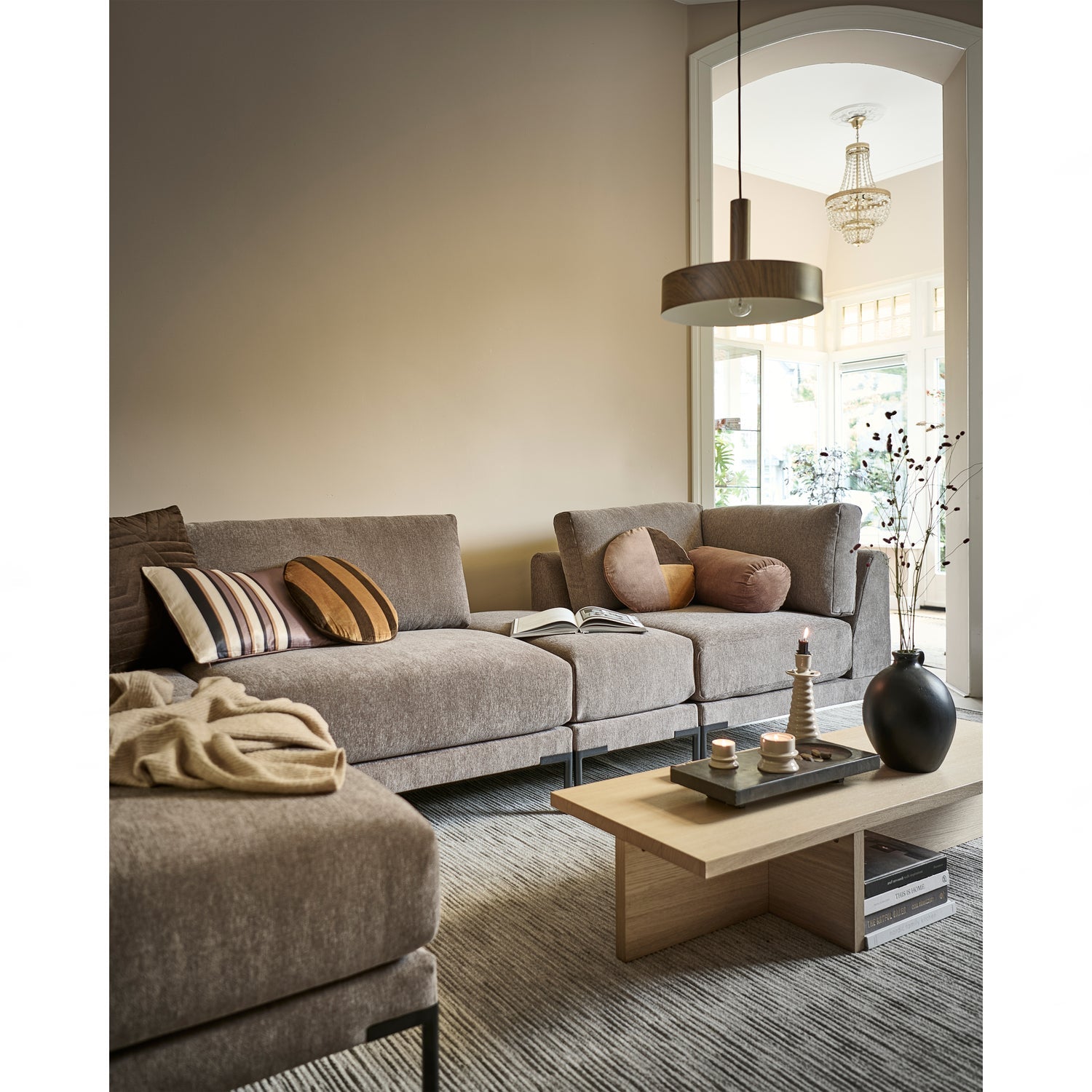 Sofa COUPLE - Eckmodul taupe