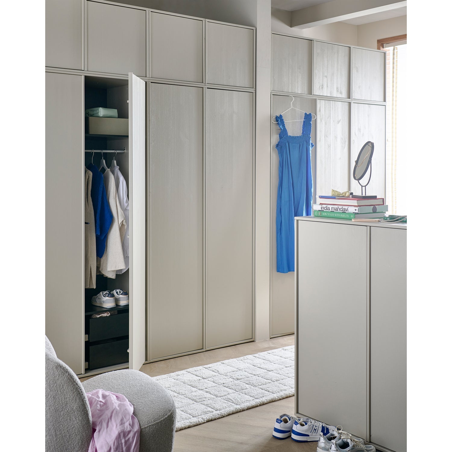 Kleiderschrank 2-türig DAILY grau-beige