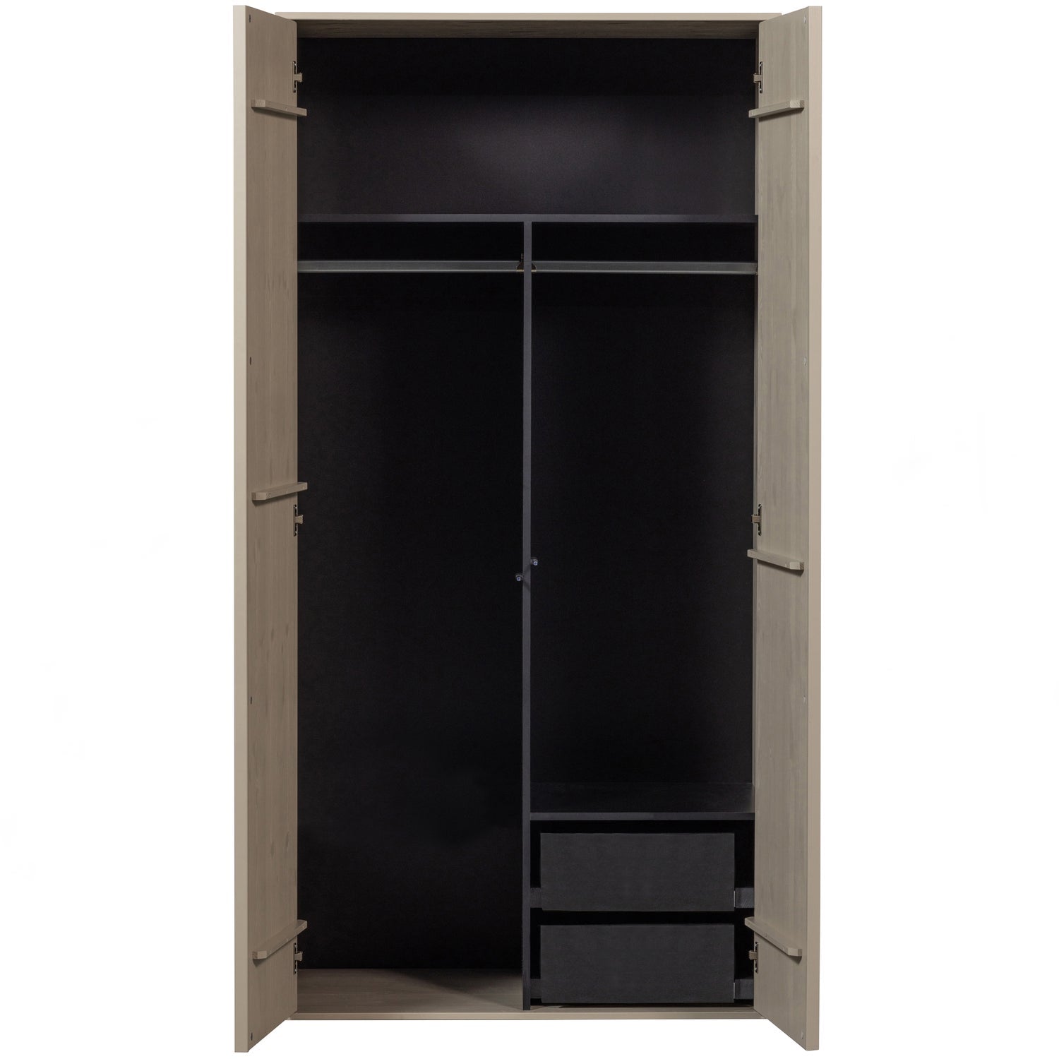 Kleiderschrank 2-türig DAILY grau-beige