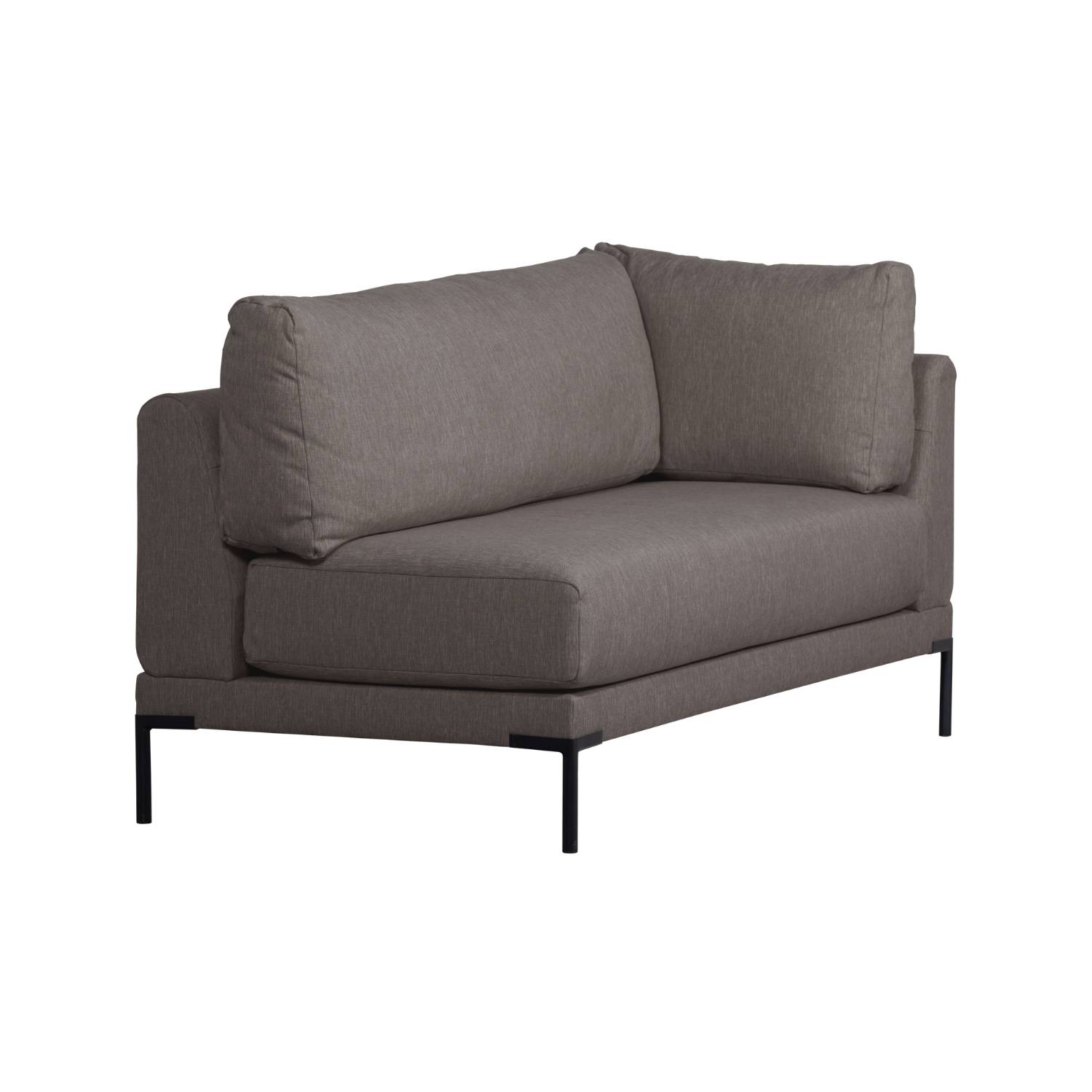 Left-sided chaise longue COUPLE DINING BENCH gray