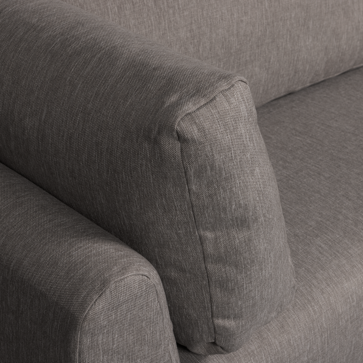 Right-facing chaise longue COUPLE DINING BENCH gray