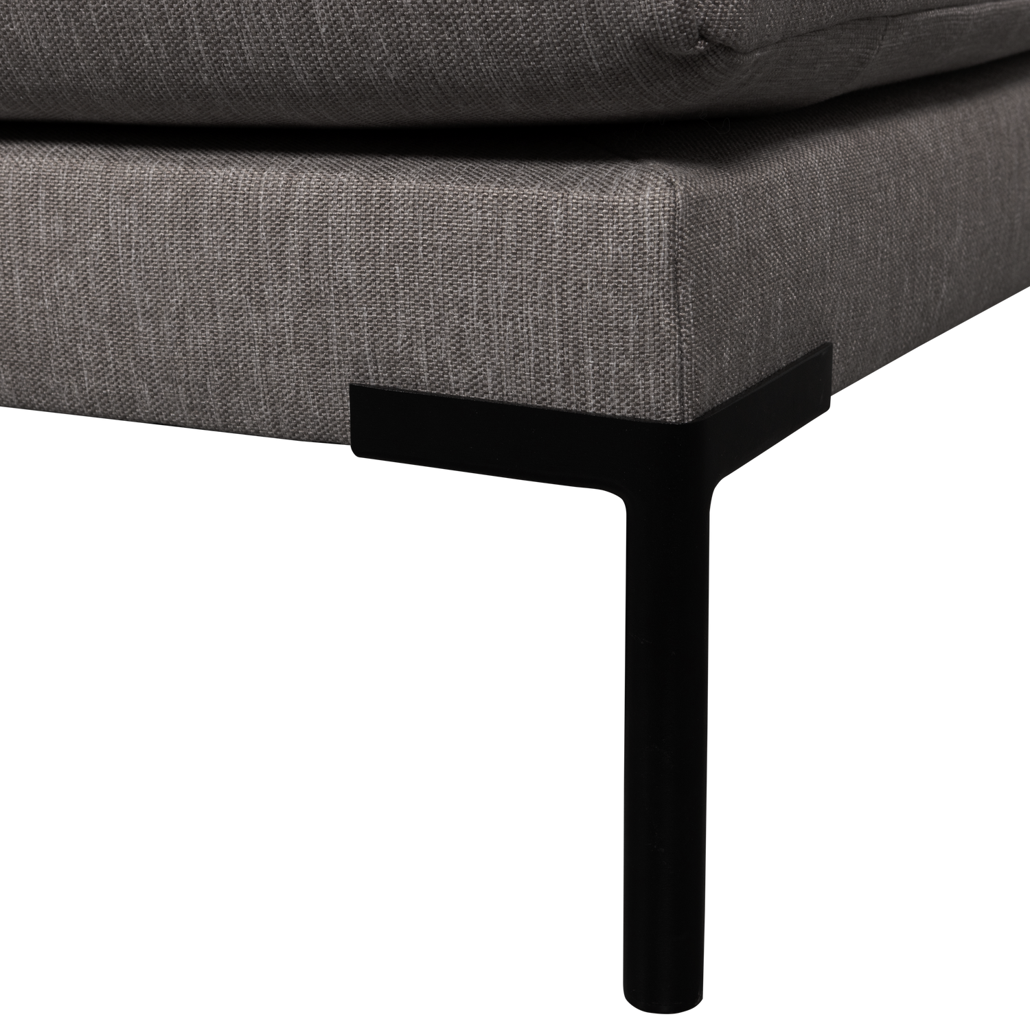 Right-facing chaise longue COUPLE DINING BENCH gray