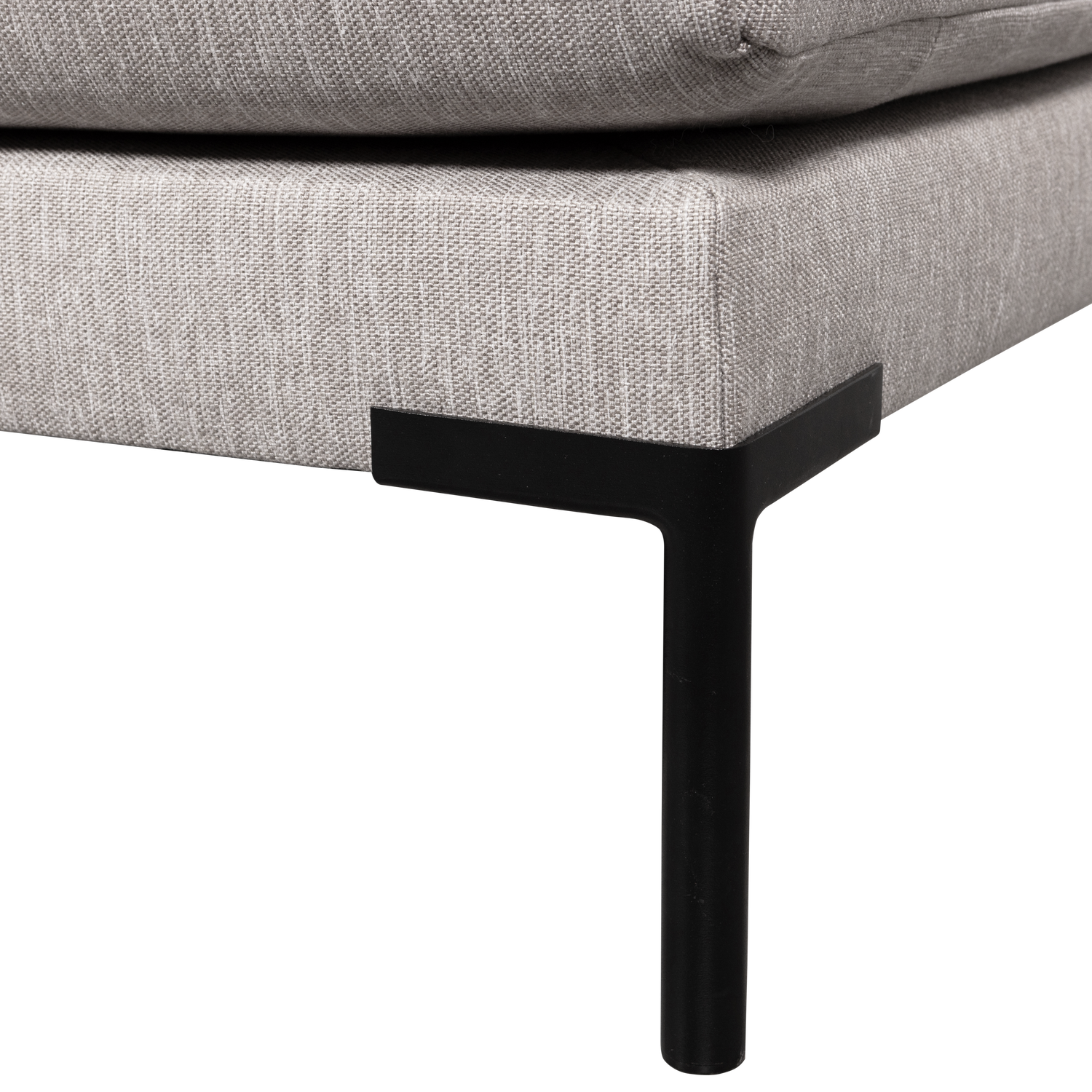 Szezlong prawostronny COUPLE DINING BENCH jasnoszary