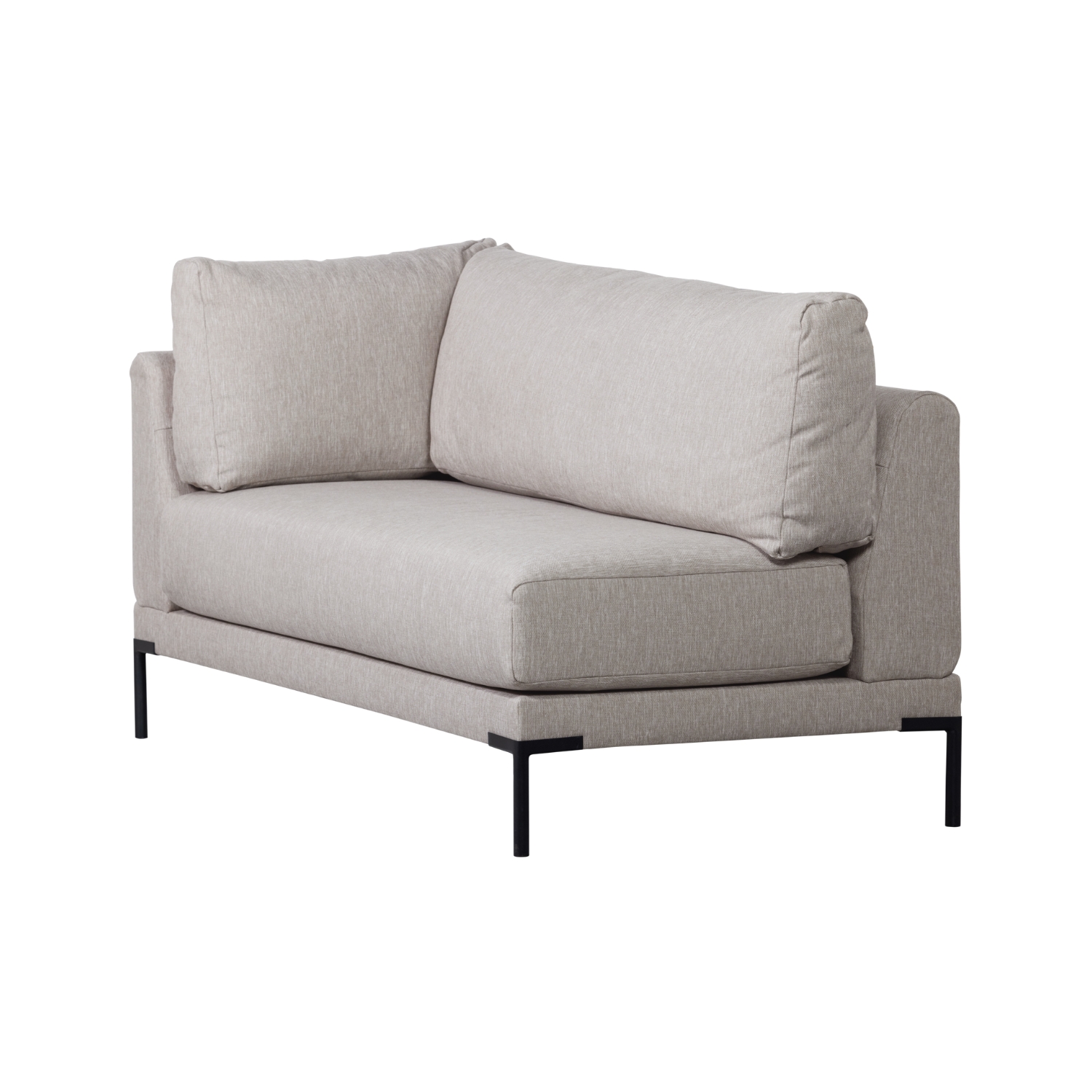 Szezlong prawostronny COUPLE DINING BENCH jasnoszary