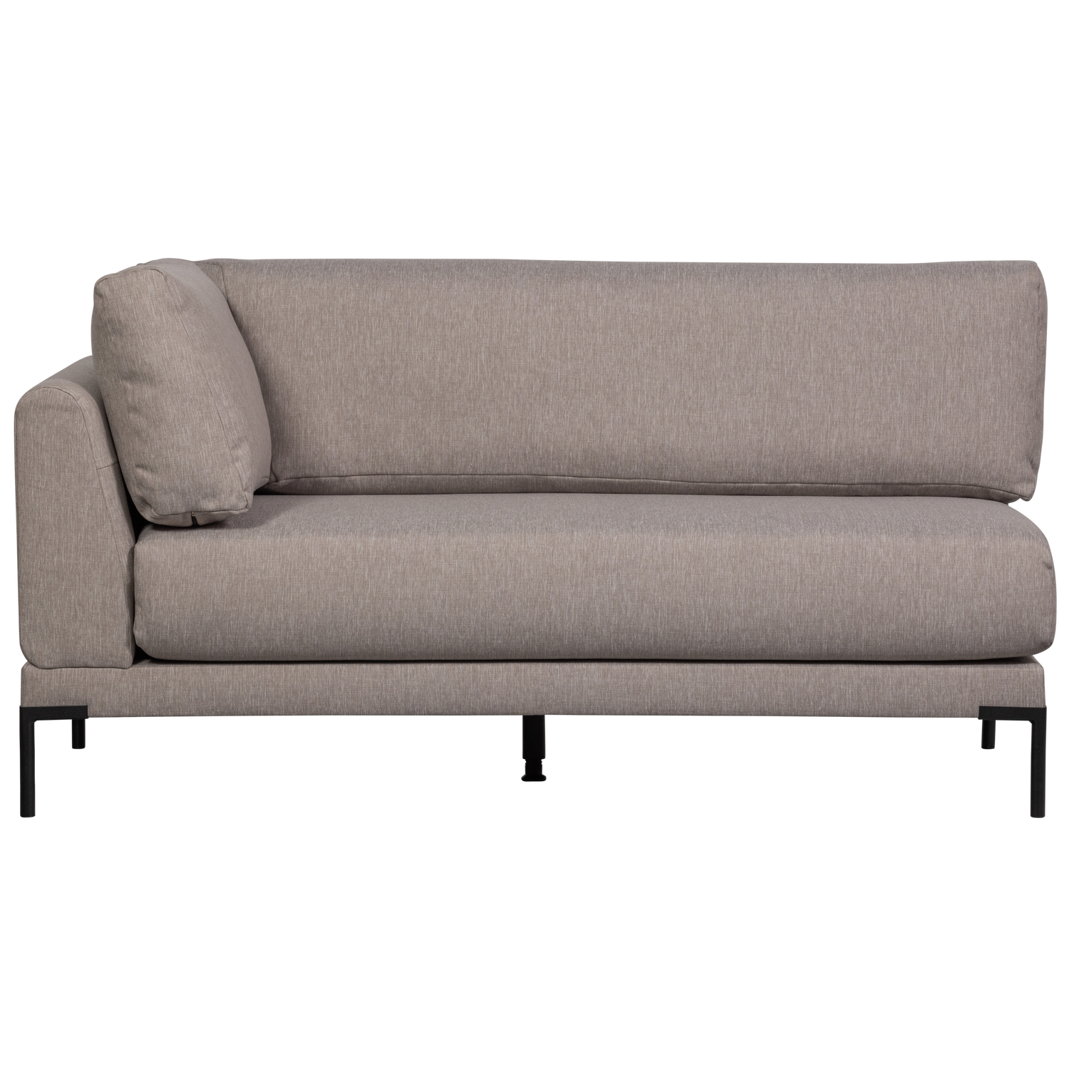 Right-facing chaise longue COUPLE DINING BENCH taupe