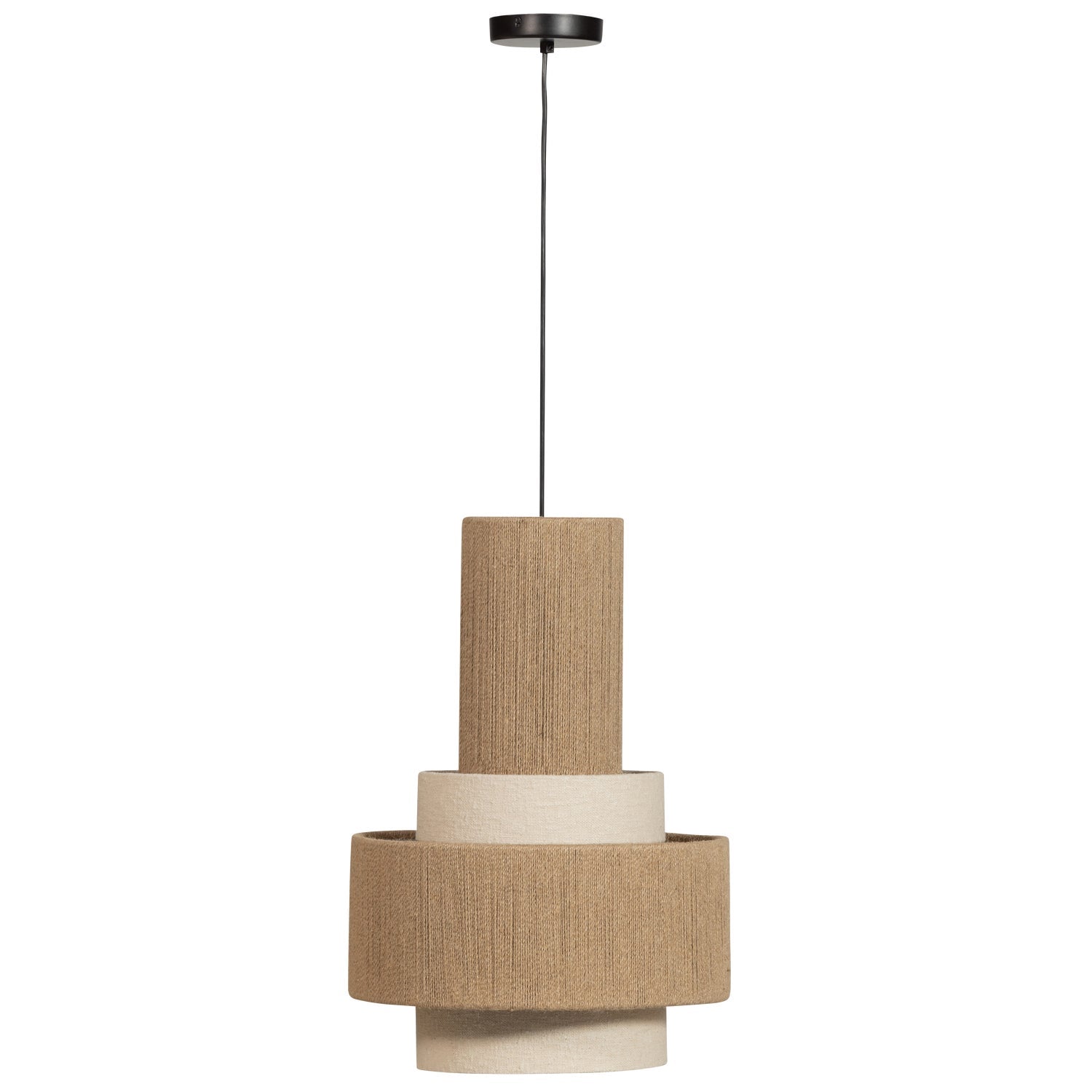 Peeling lamp pelle beige rope