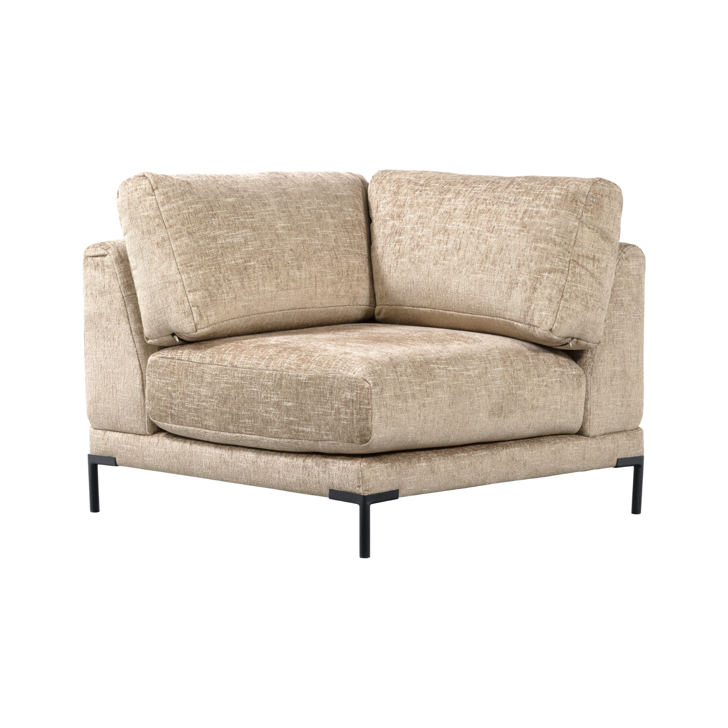 Sofa COUPLE - moduł narożny beżowy melanż