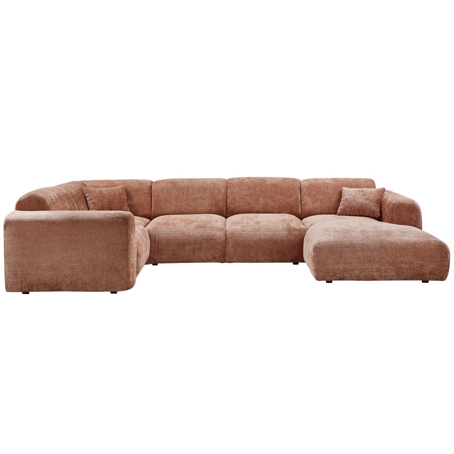 Panoramawinkelsofa links CLOUD Terrakotta