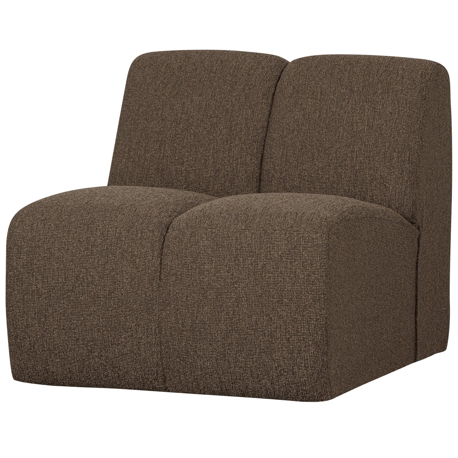 Sofa modułowa MOJO - element 1-osobowy ciemnobrązowy bouclé