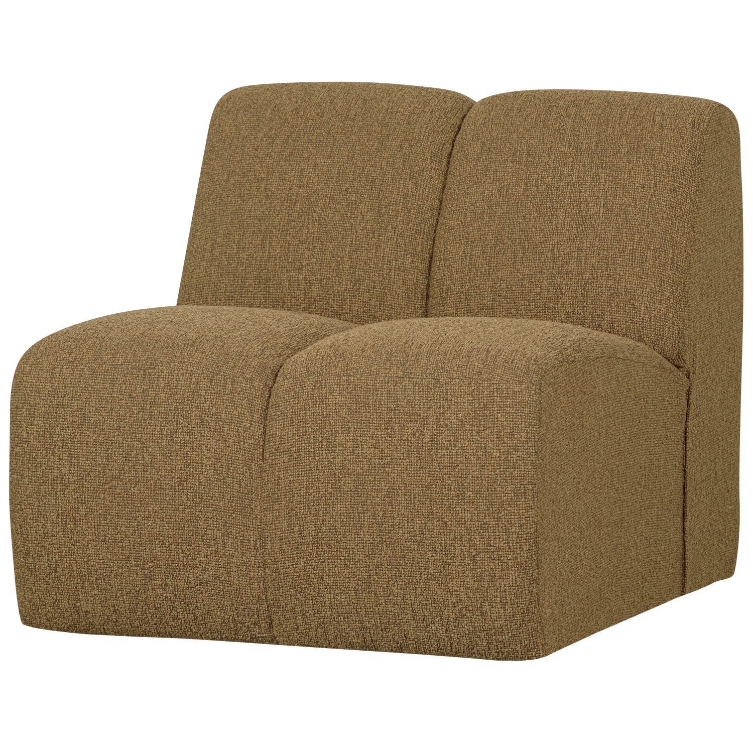Sofa modułowa MOJO - element 1-osobowy ciemny miodowy bouclé