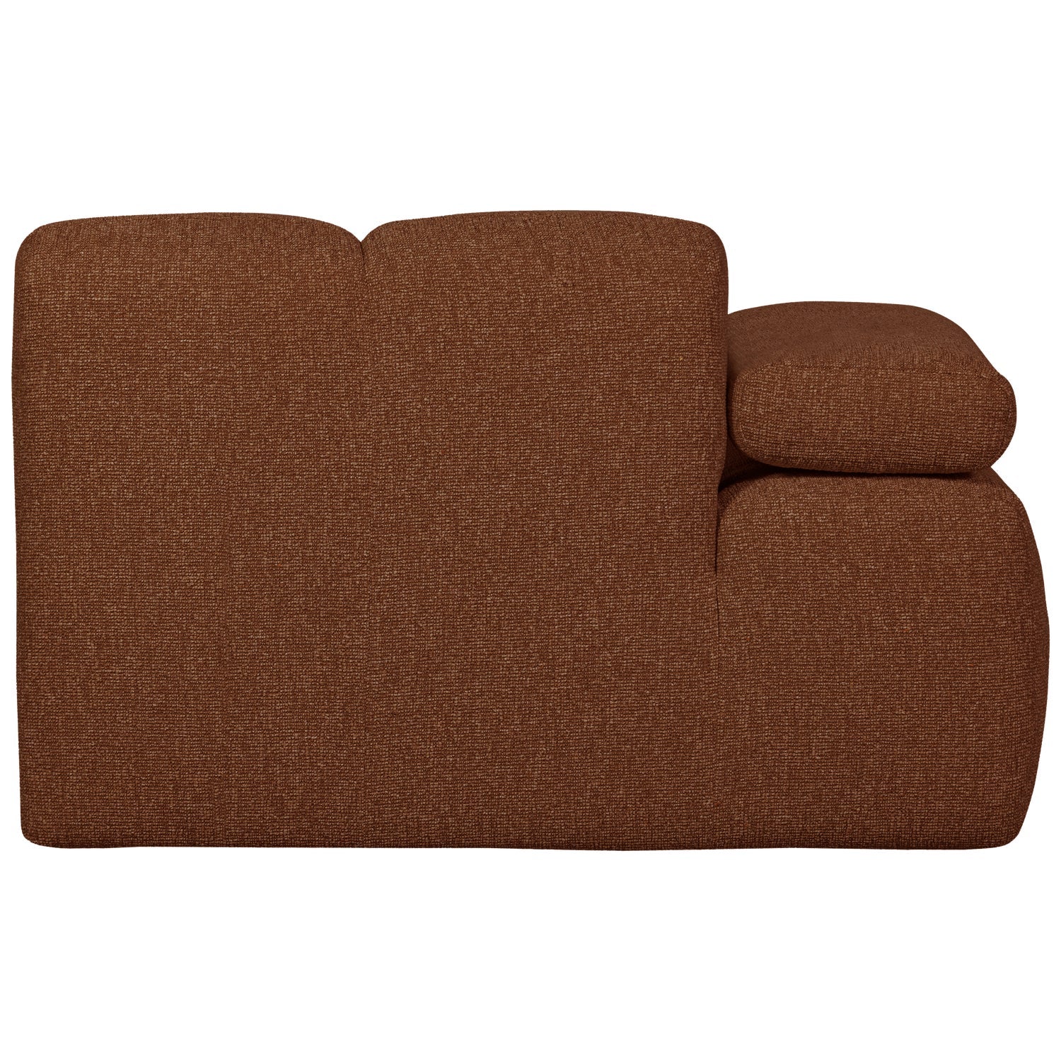 Sofa modułowa MOJO - element lewostronny brązowy bouclé