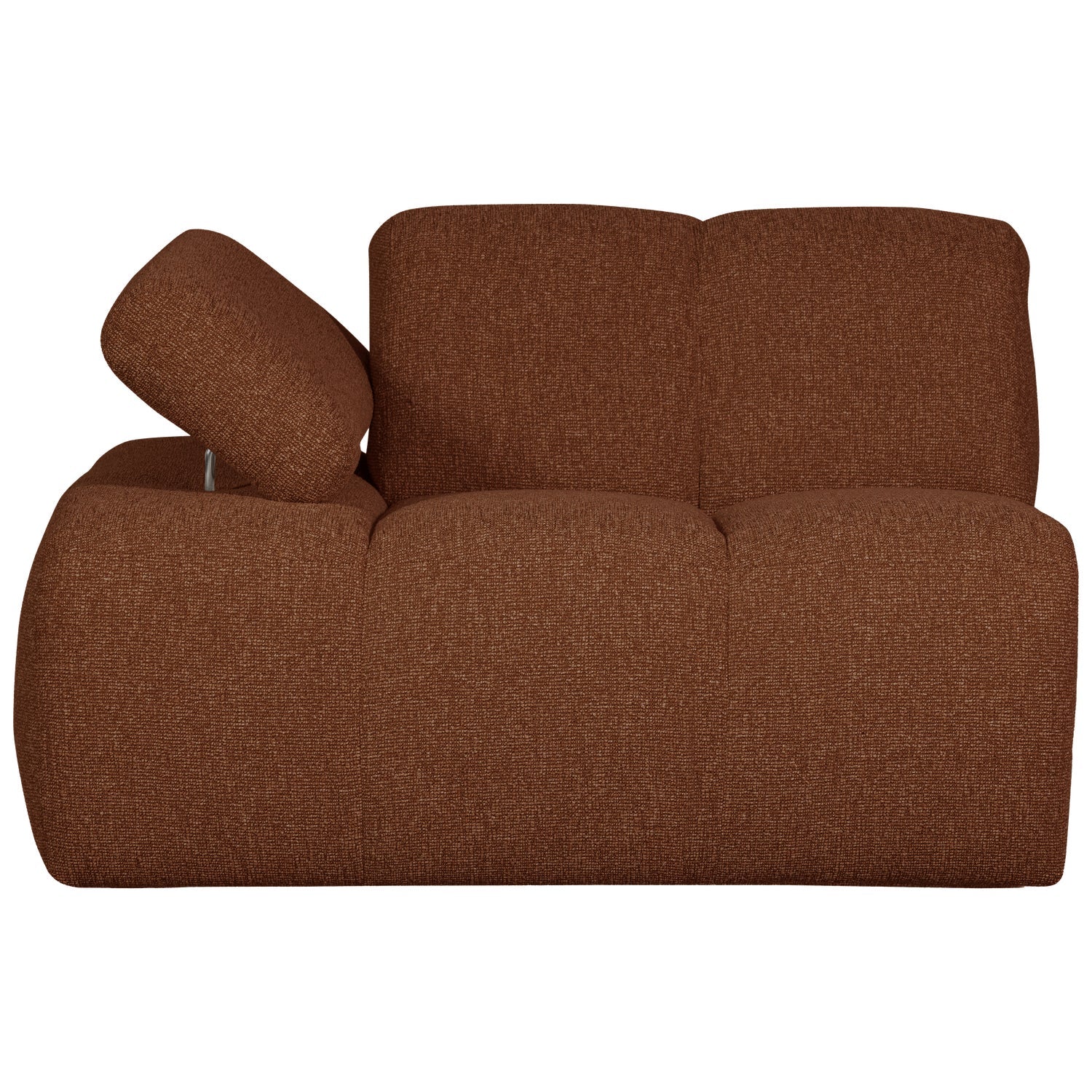 Sofa modułowa MOJO - element lewostronny brązowy bouclé