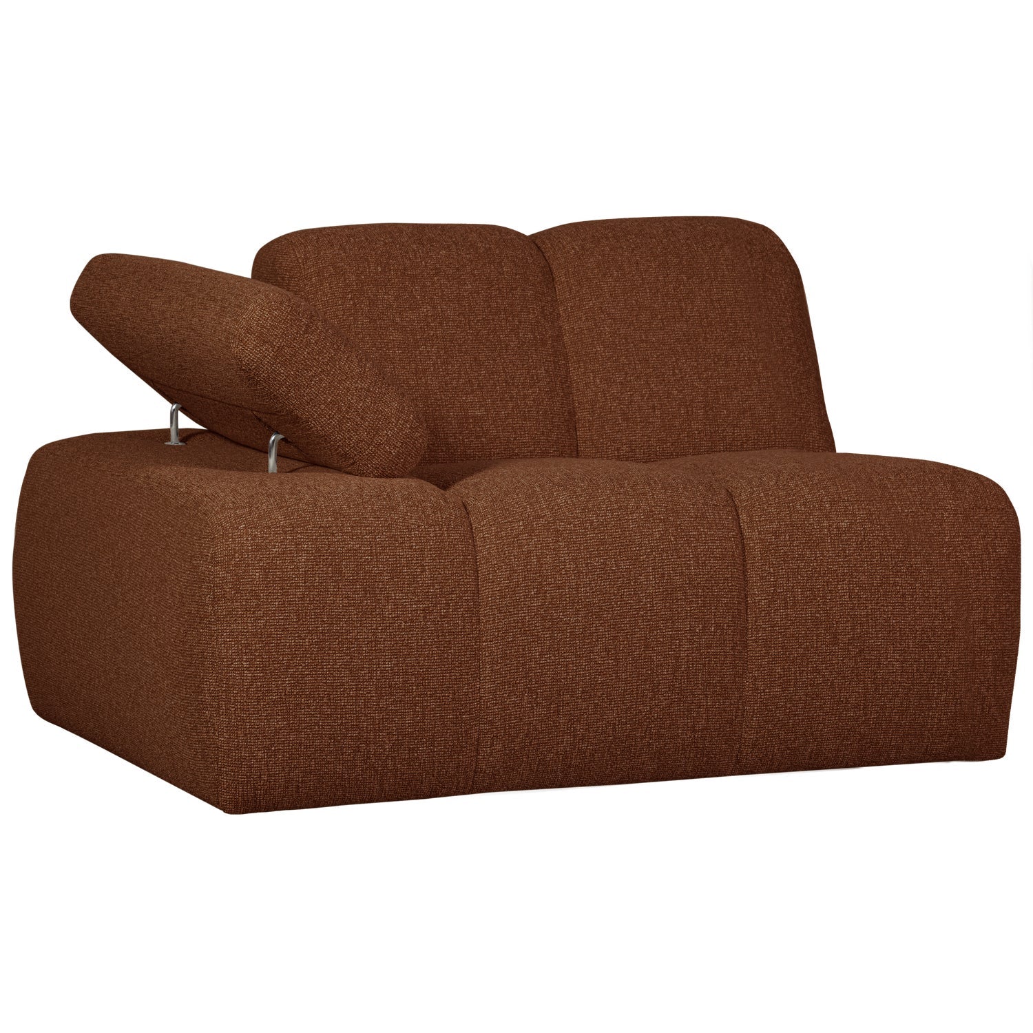 Sofa modułowa MOJO - element lewostronny brązowy bouclé