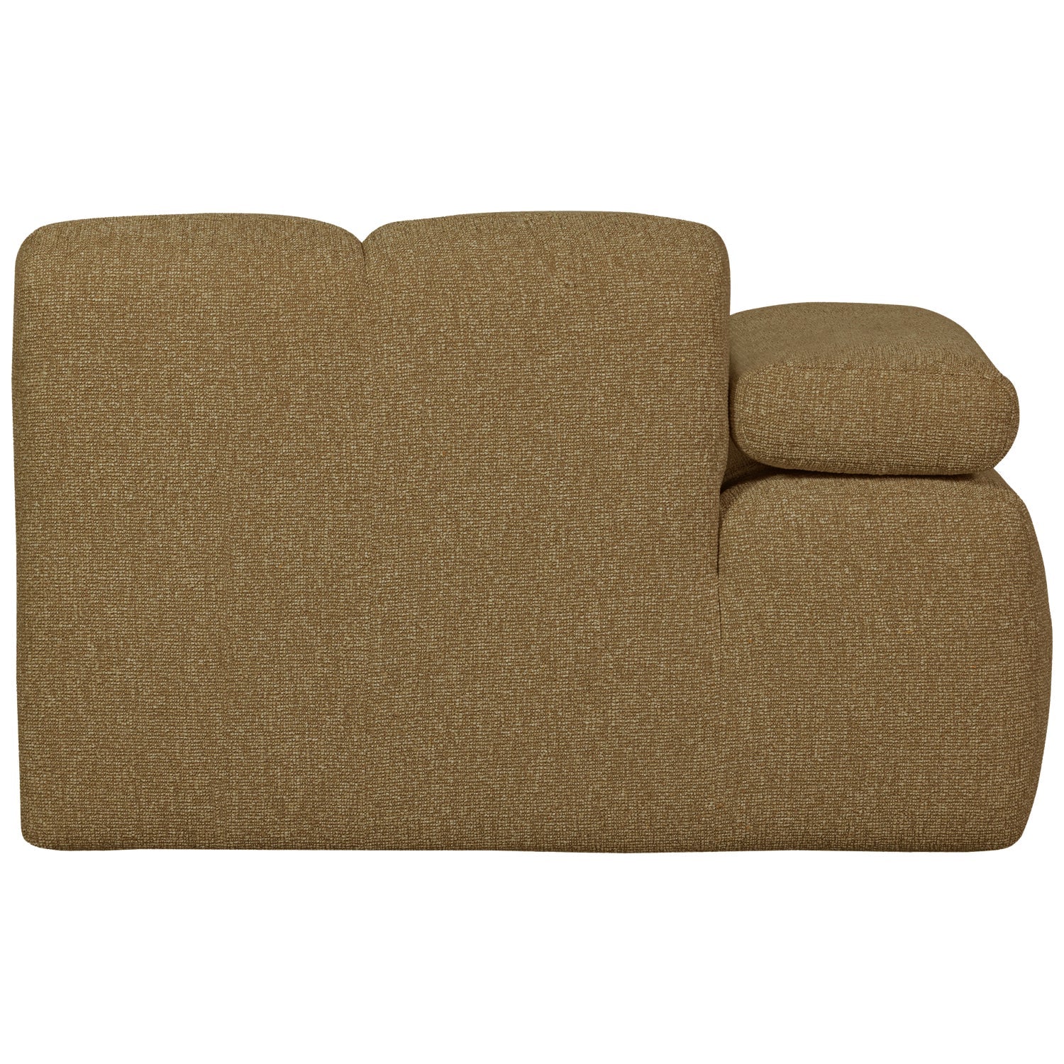Sofa modułowa MOJO - element lewostronny ciemny miodowy bouclé
